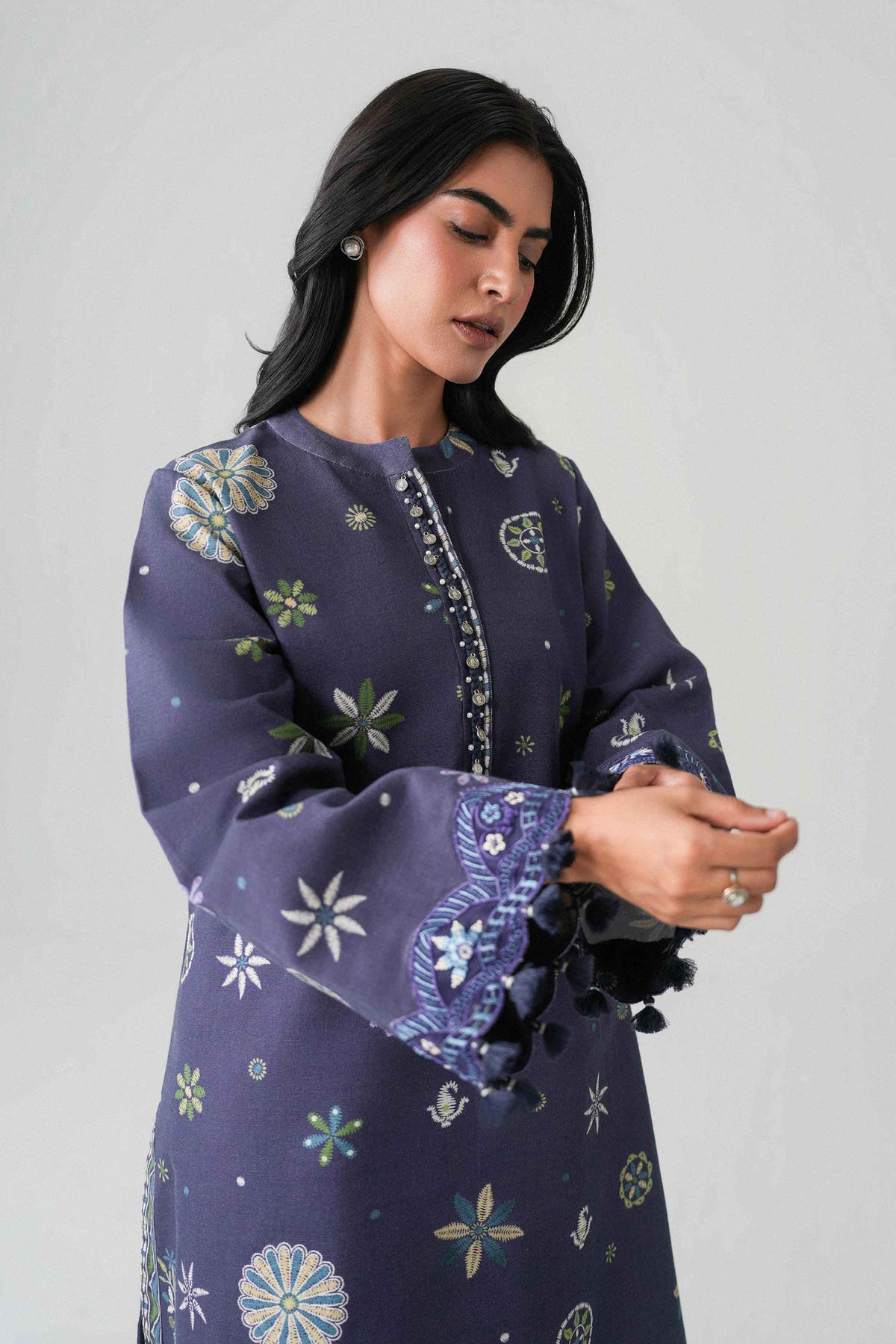 2 Piece - Printed Embroidered Suit - U2STE-NISHA26WV1-42
