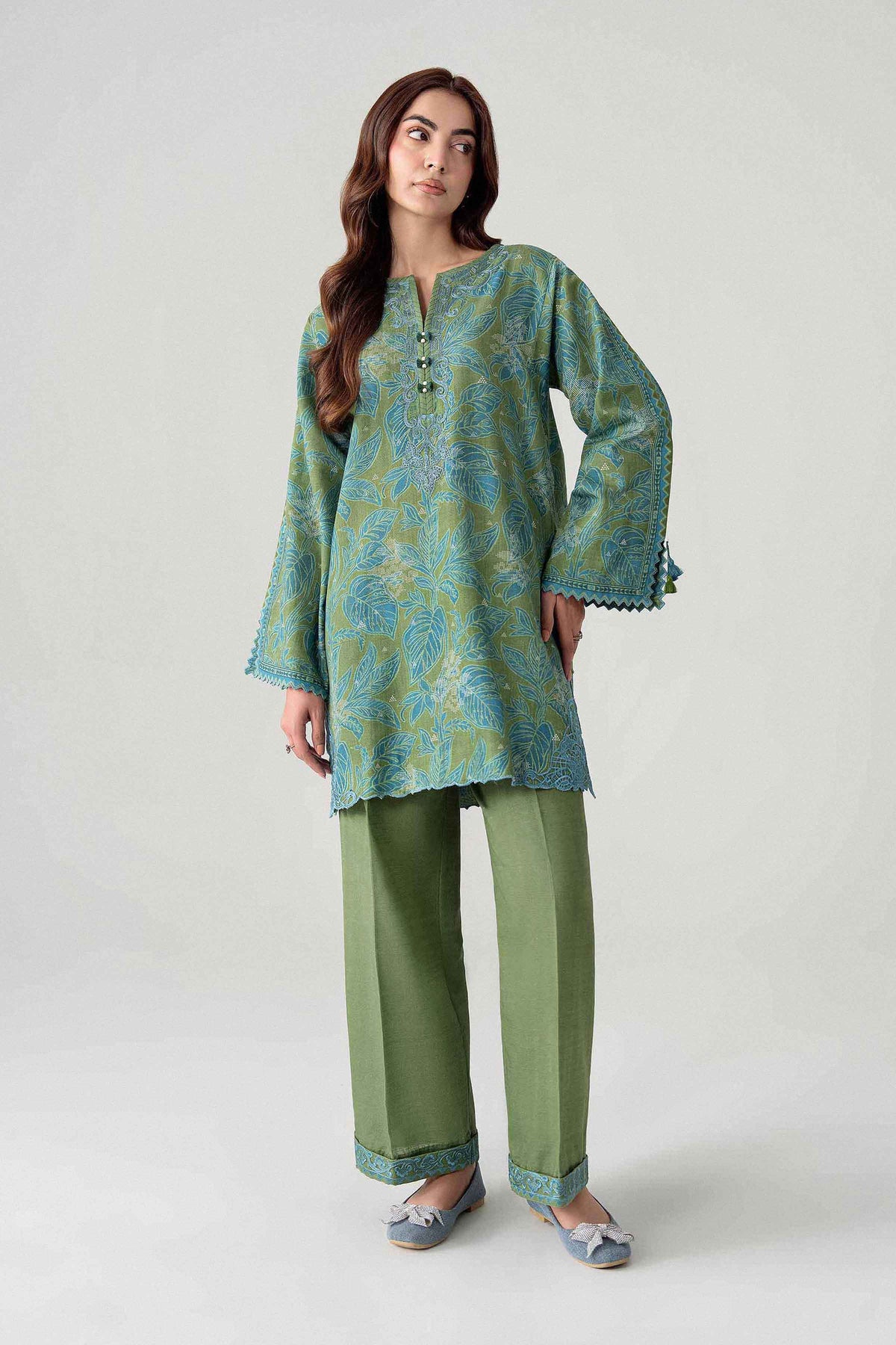 2 Piece - Printed Embroidered Suit - U2STE-NISHA26WV1-5 for Women - Unstitched Collection | Nishat | Shop Online
