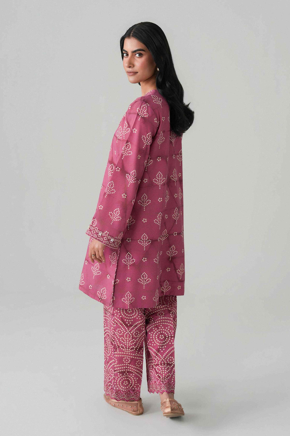 2 Piece - Printed Embroidered Suit - U2STE-NISHA26WV1-54
