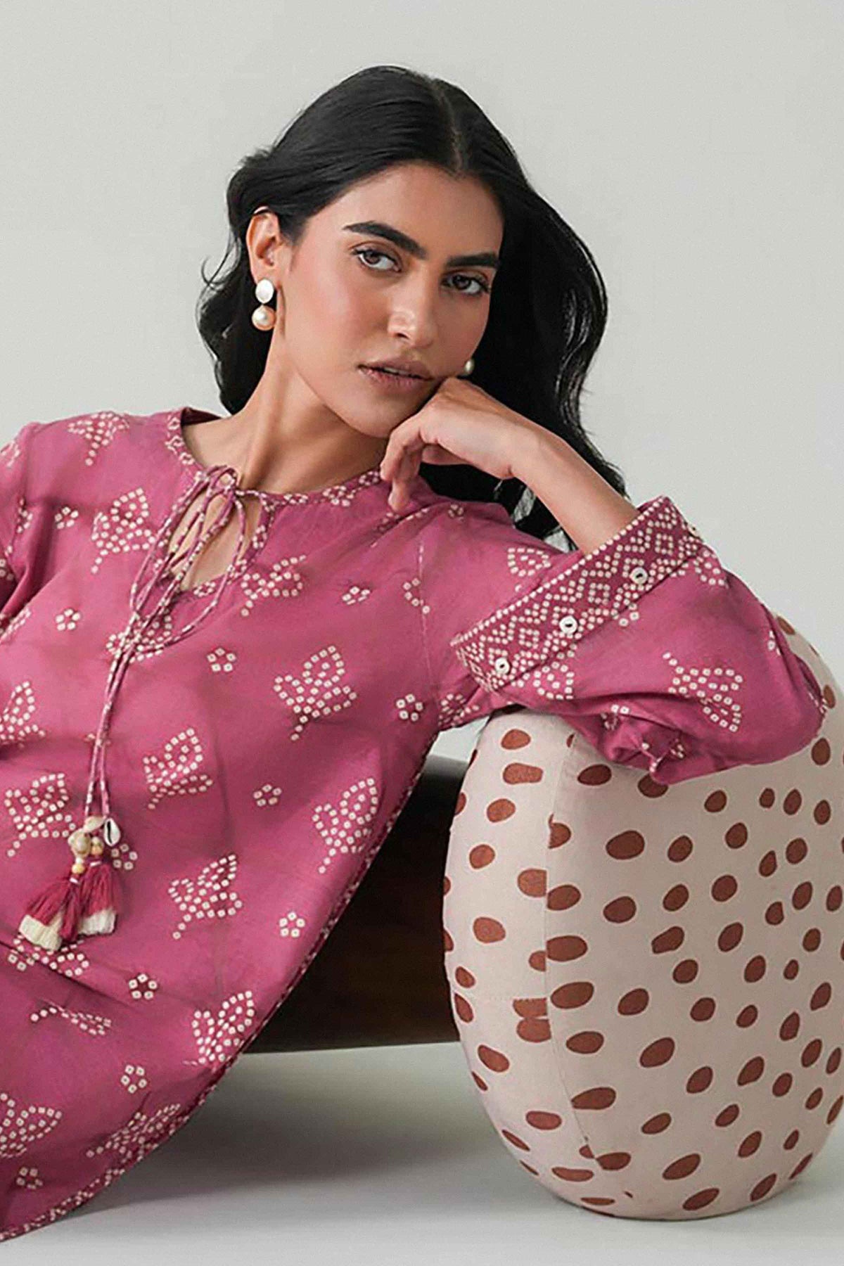 2 Piece - Printed Embroidered Suit - U2STE-NISHA26WV1-54