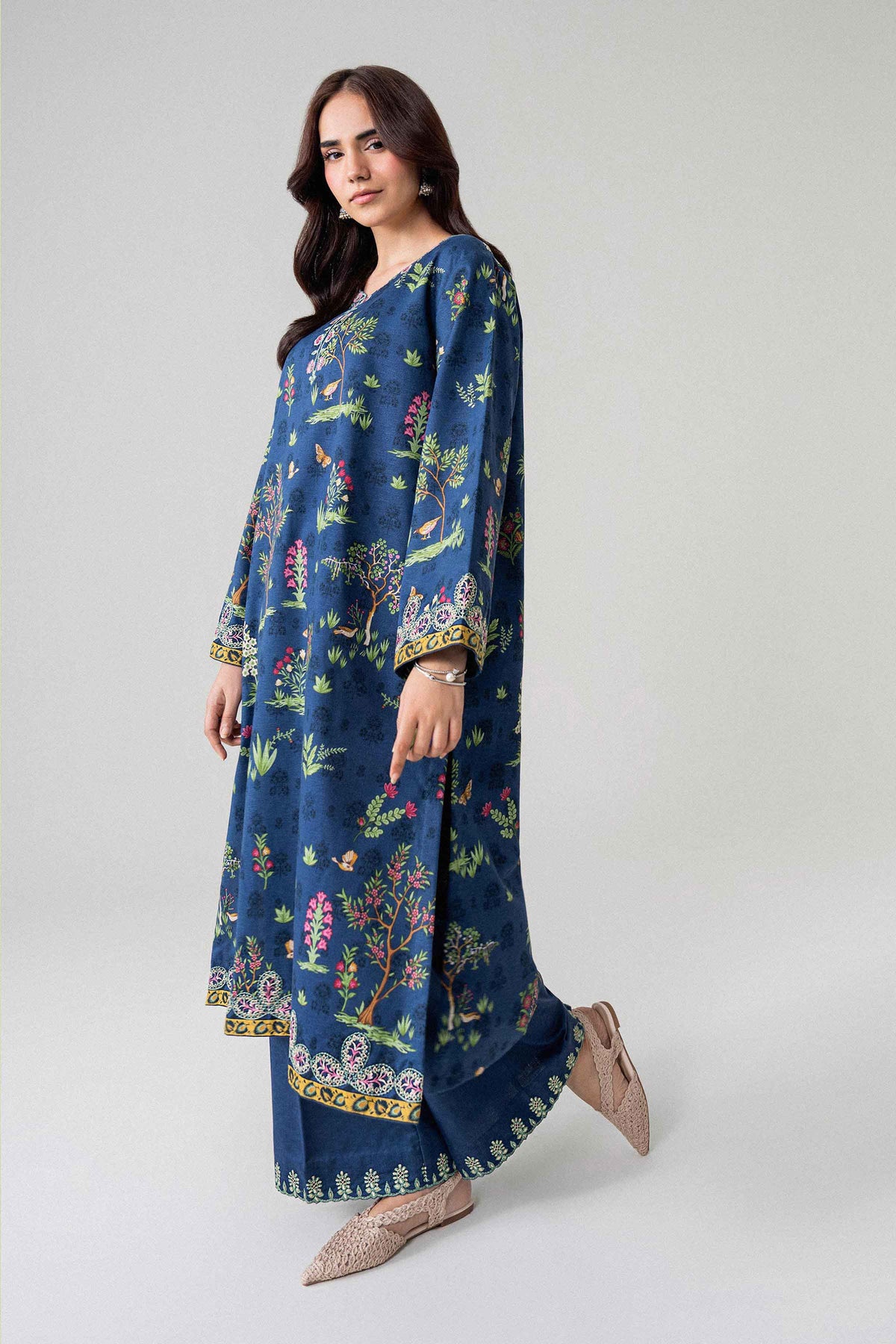2 Piece - Printed Embroidered Suit - U2STE-NISHA26WV1-59