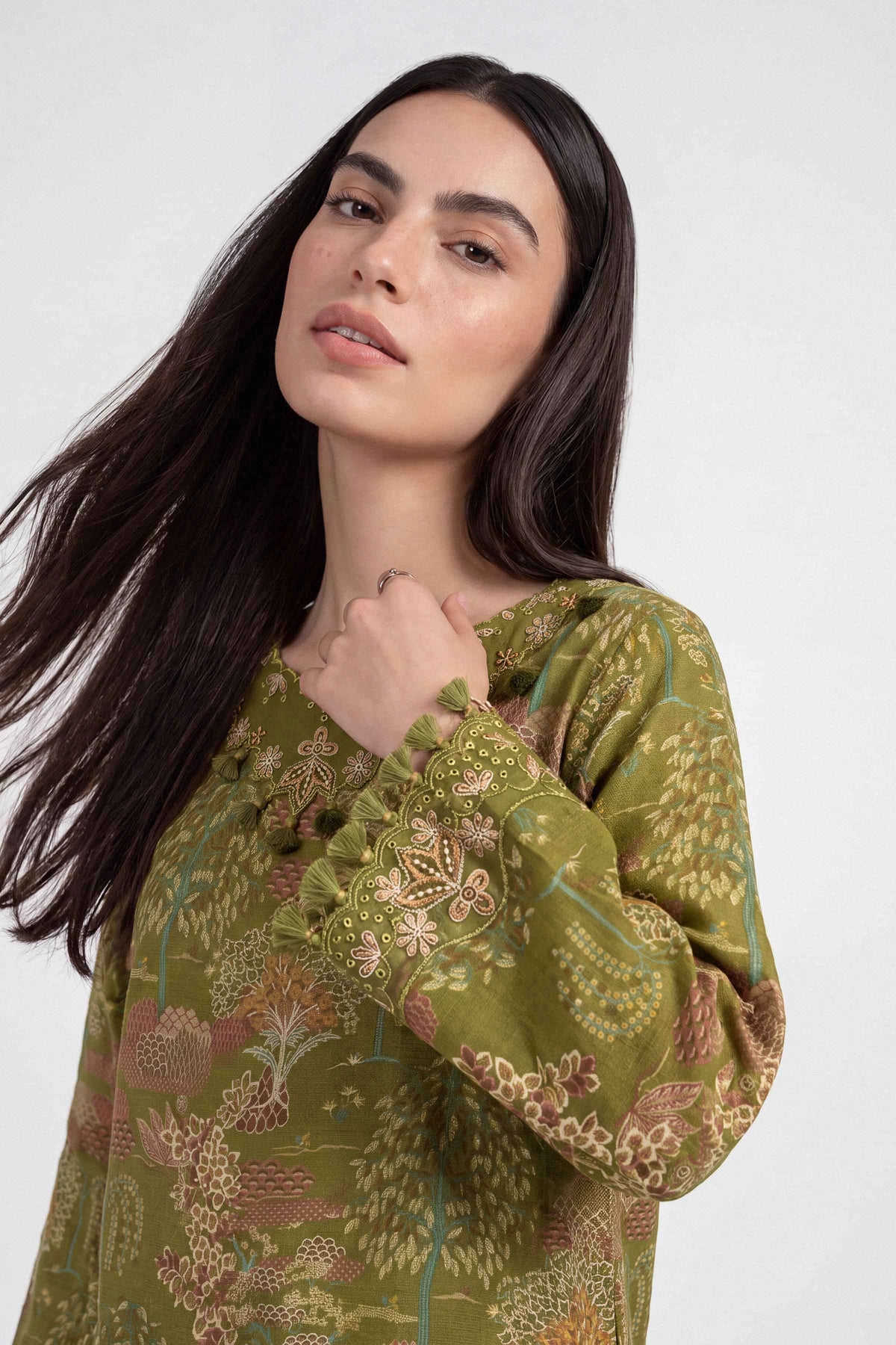 2 Piece - Printed Embroidered Suit - U2STE-NISHA26WV1-60