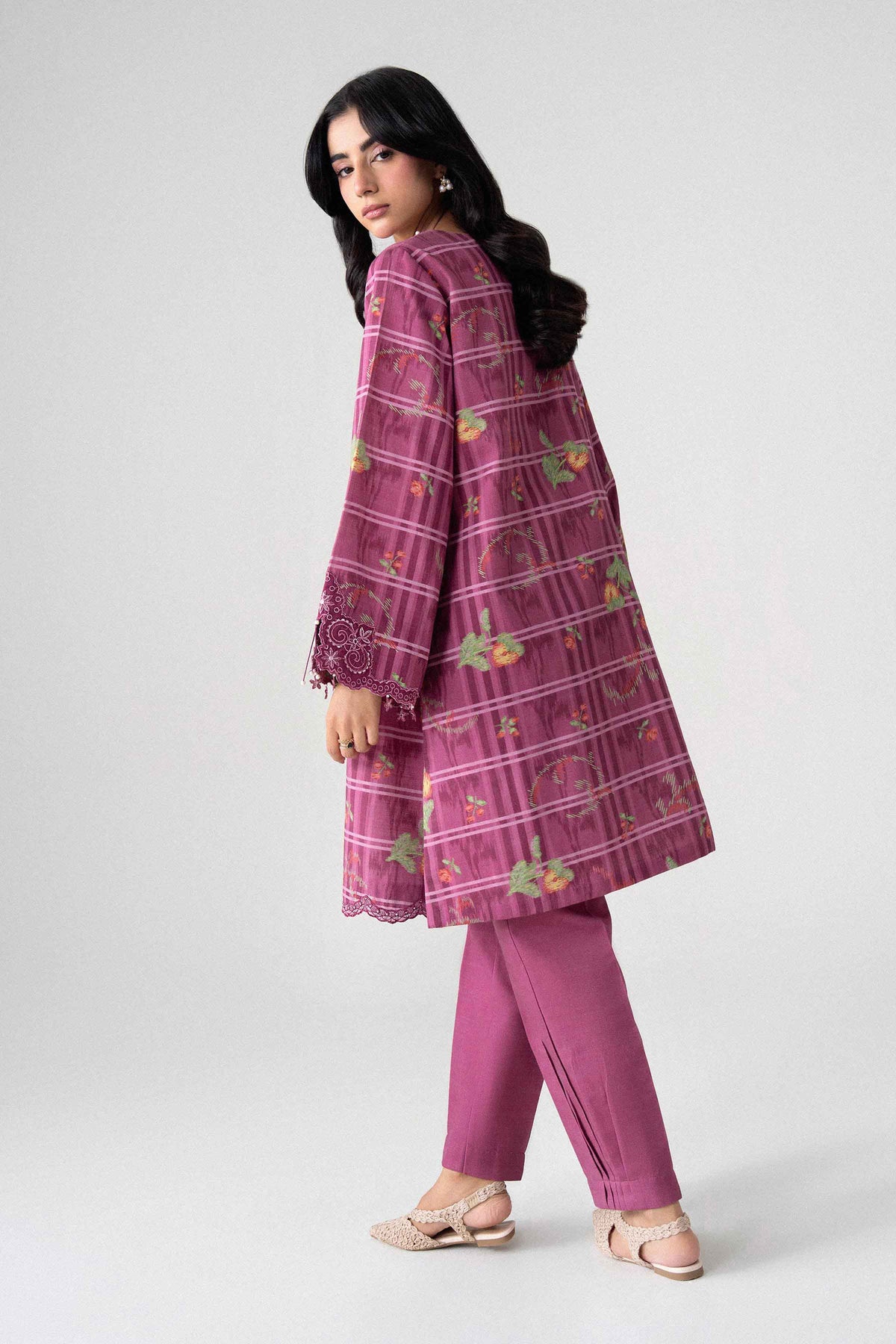 2 Piece - Printed Embroidered Suit - U2STE-NISHA26WV1-62