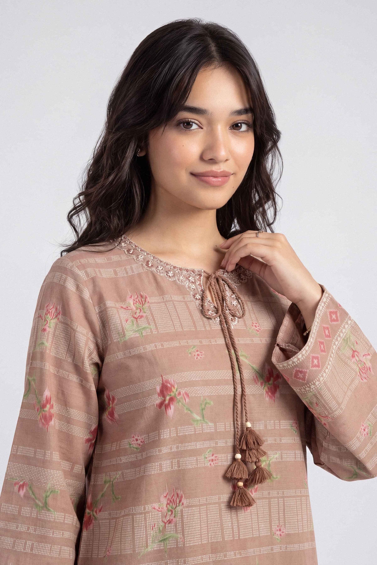 2 Piece - Printed Embroidered Suit - U2STE-NISHA26WV1-63