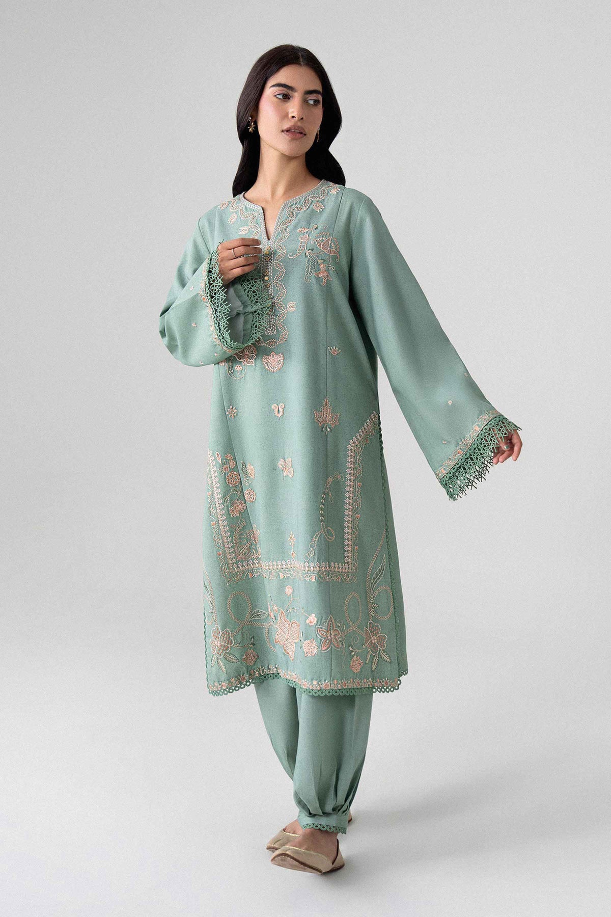 2 Piece - Embroidered Suit - U2STE-NISHA26WV1-69