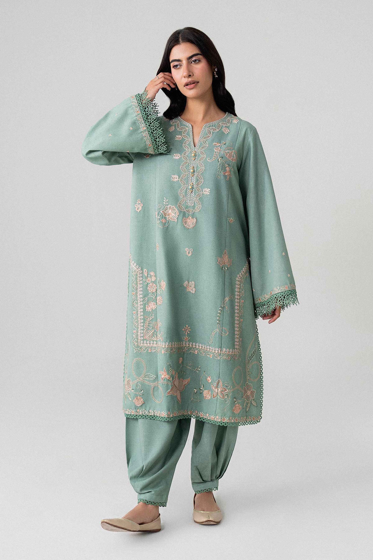 2 Piece - Embroidered Suit - U2STE-NISHA26WV1-69