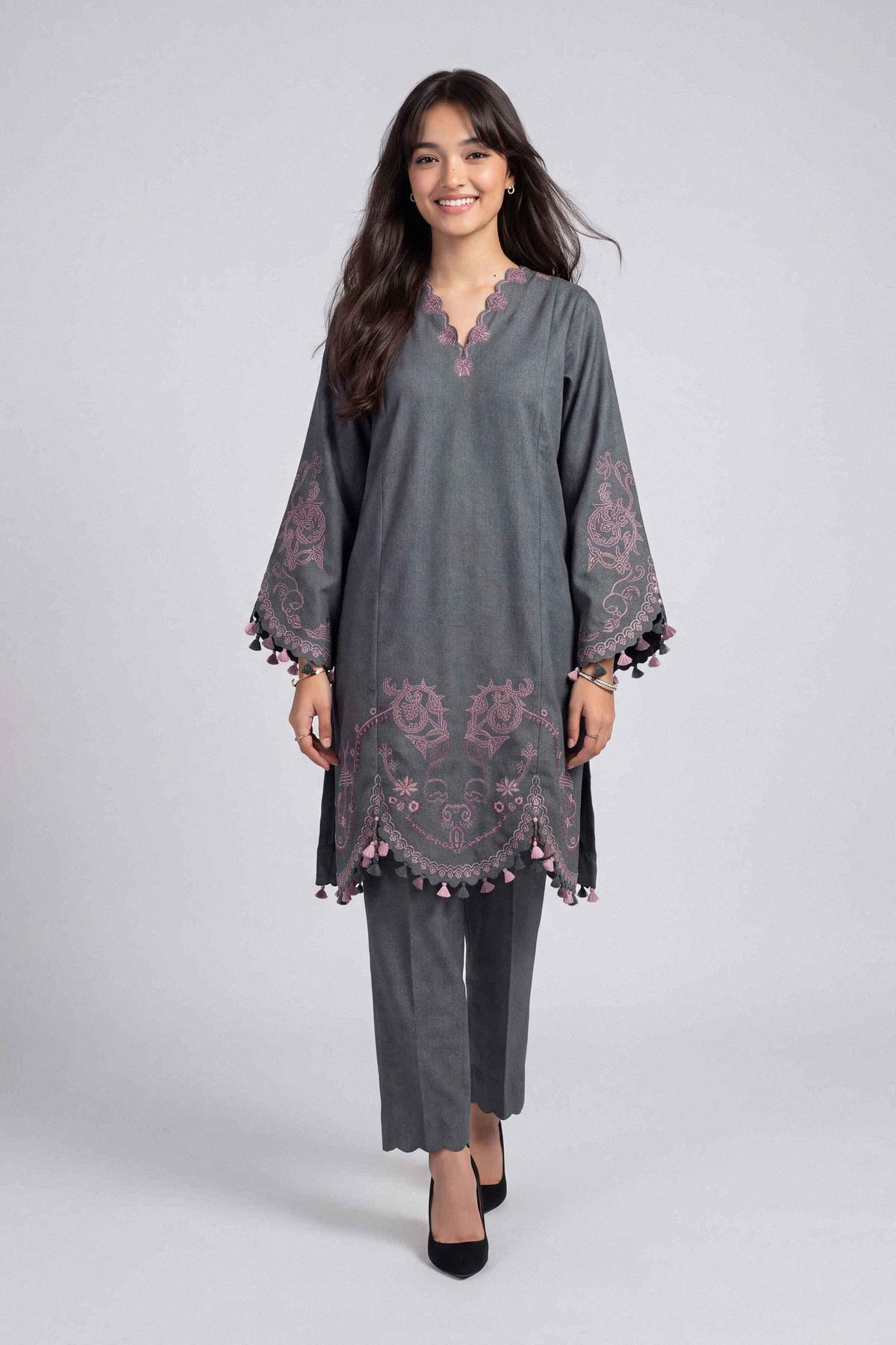 2 Piece - Embroidered Suit - U2STE-NISHA26WV1-70