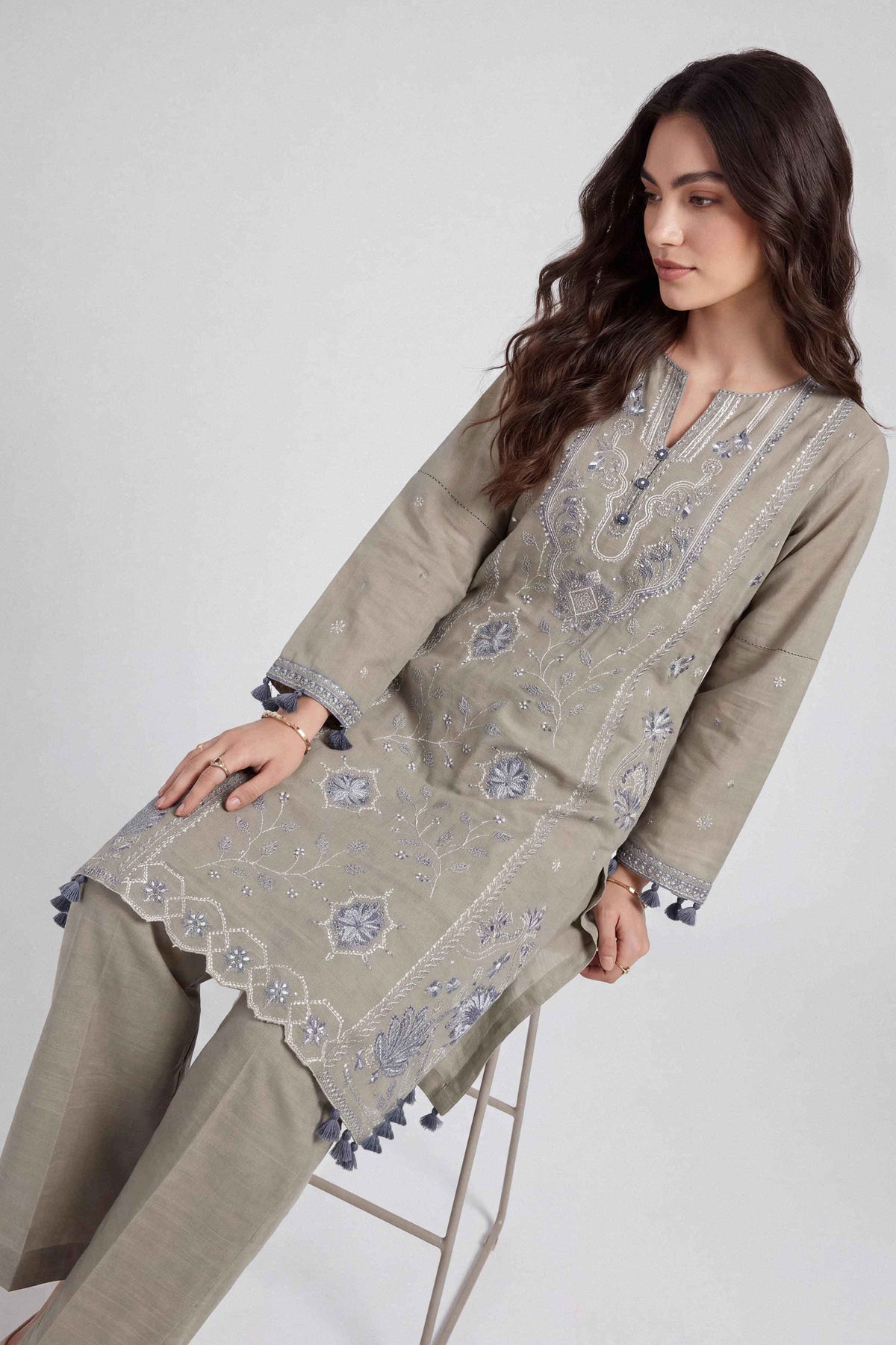 2 Piece - Embroidered Suit - U2STE-NISHA26WV1-80