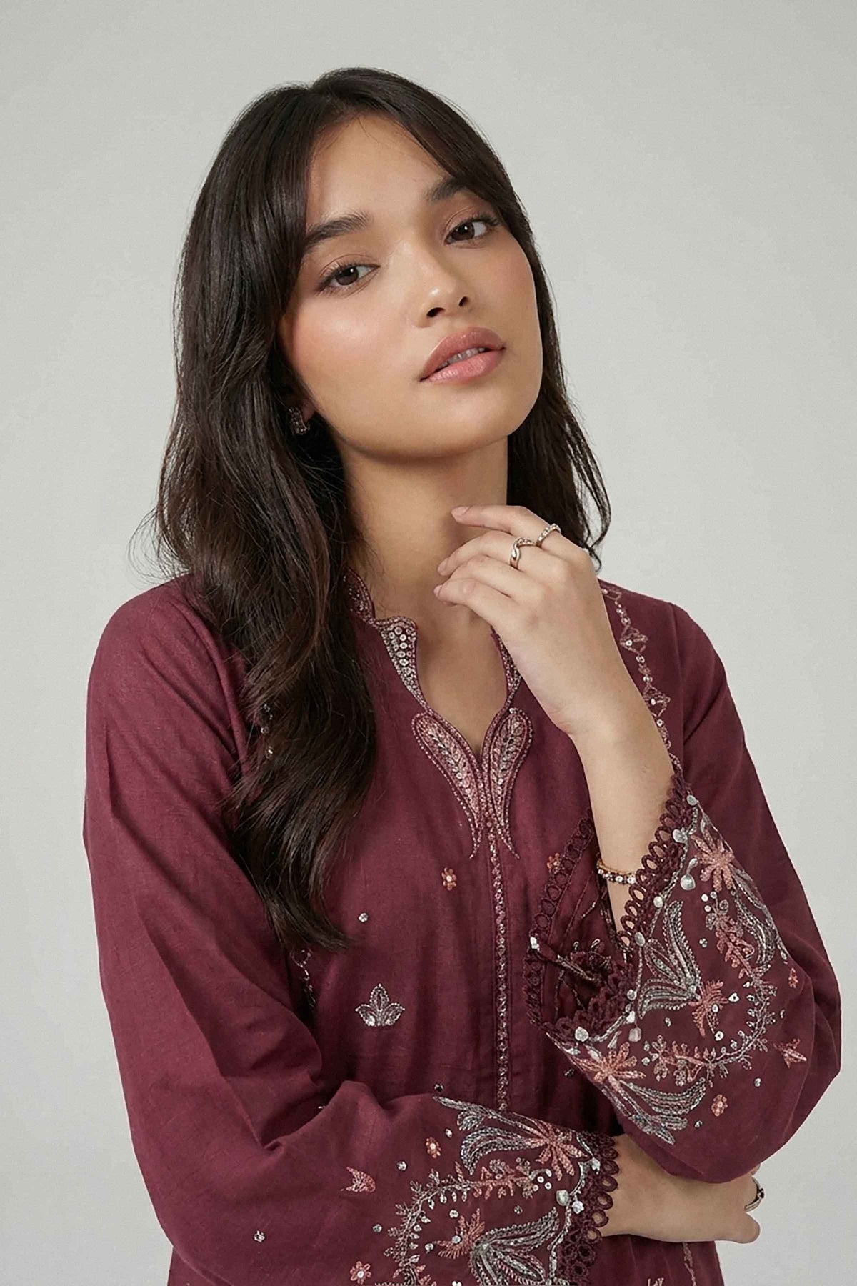 2 Piece - Embroidered Suit - U2STE-NISHA26WV1-89