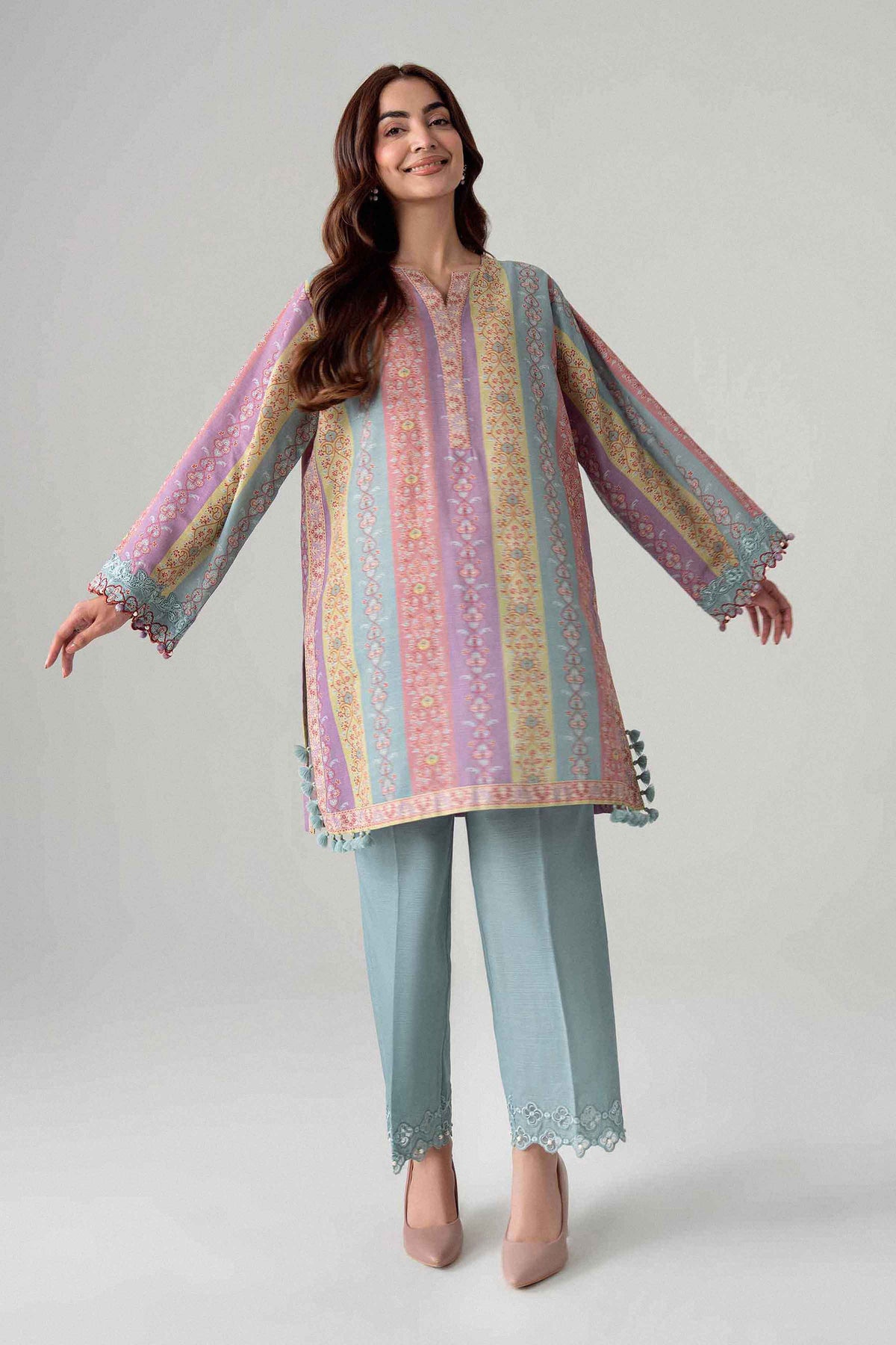 2 Piece - Printed Embroidered Suit - U2STE-NISHA26WV1-9 for Women - Unstitched Collection | Nishat | Shop Online