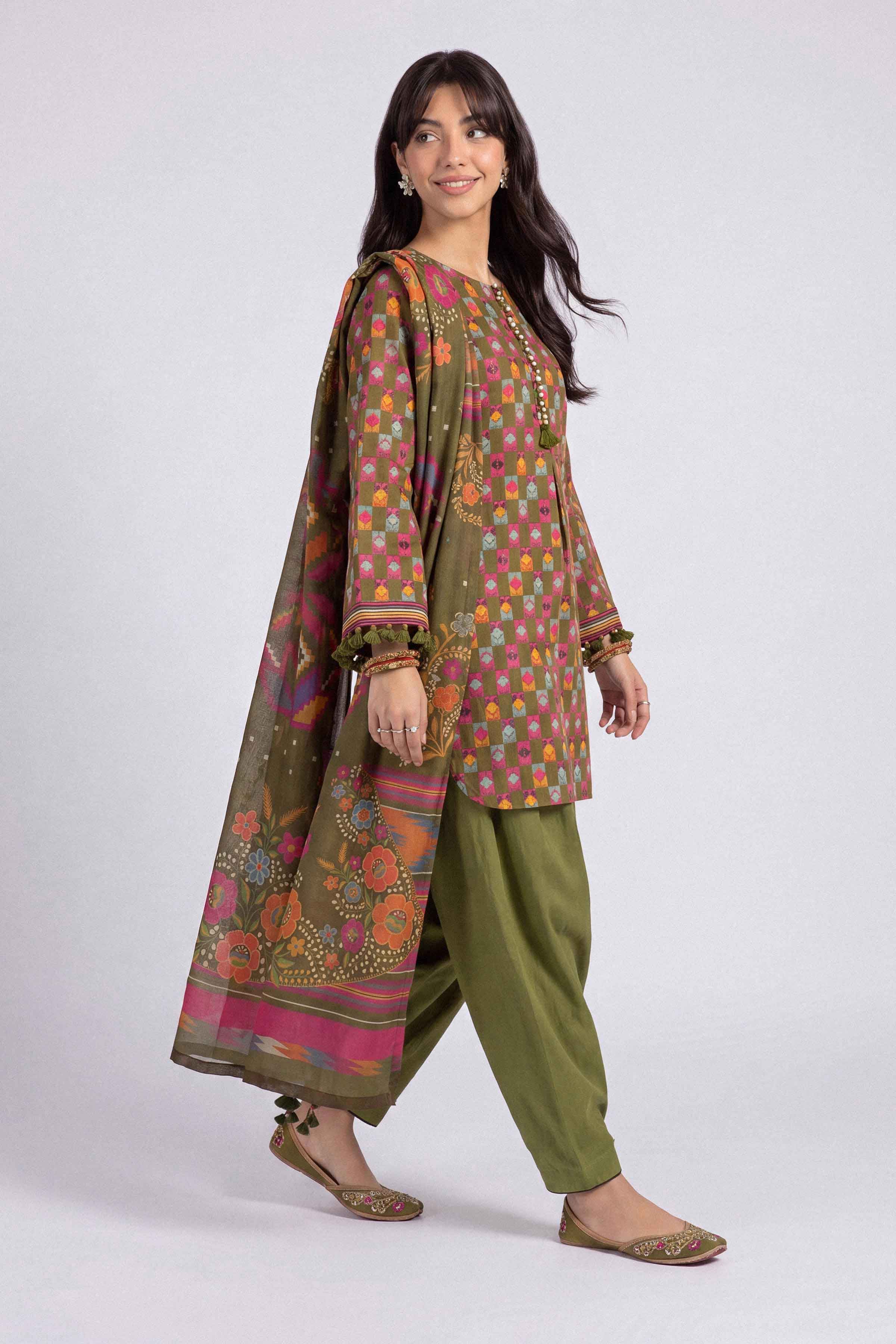 3 Piece - Digital Printed Suit - U3P-NISHA26WV1-10 for Women - Unstitched Collection | Nishat | Shop Online