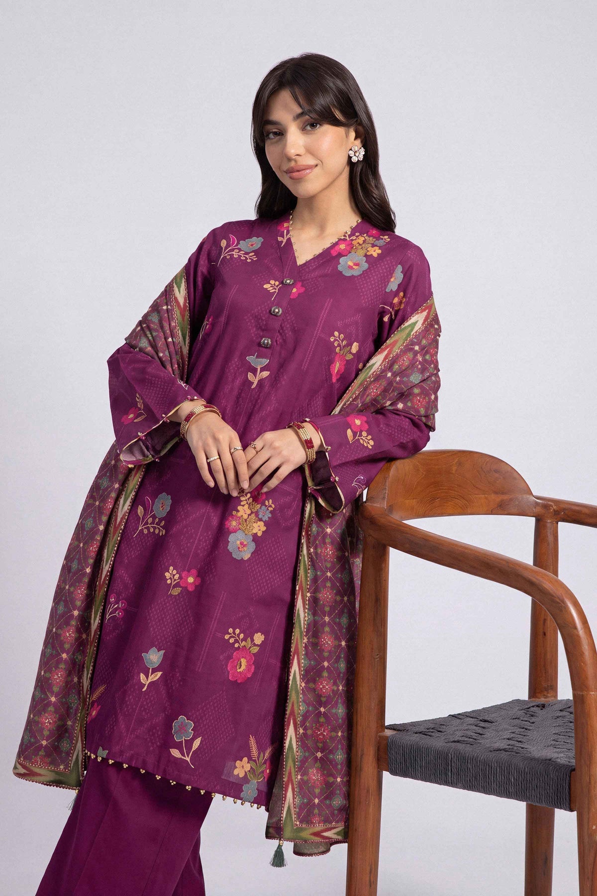 3 Piece - Digital Printed Suit - U3P-NISHA26WV1-11 for Women - Unstitched Collection | Nishat | Shop Online