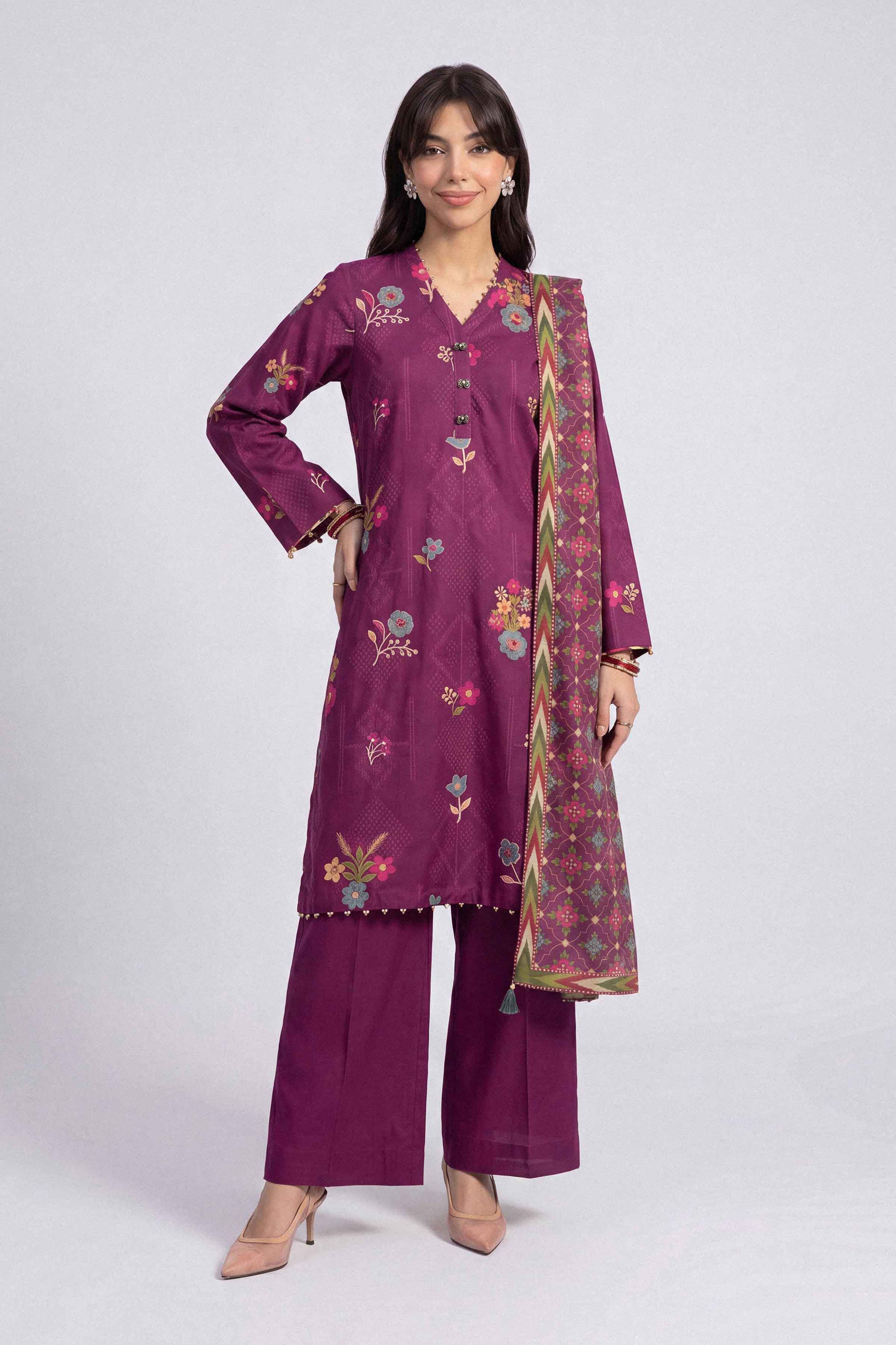 3 Piece - Digital Printed Suit - U3P-NISHA26WV1-11 for Women - Unstitched Collection | Nishat | Shop Online