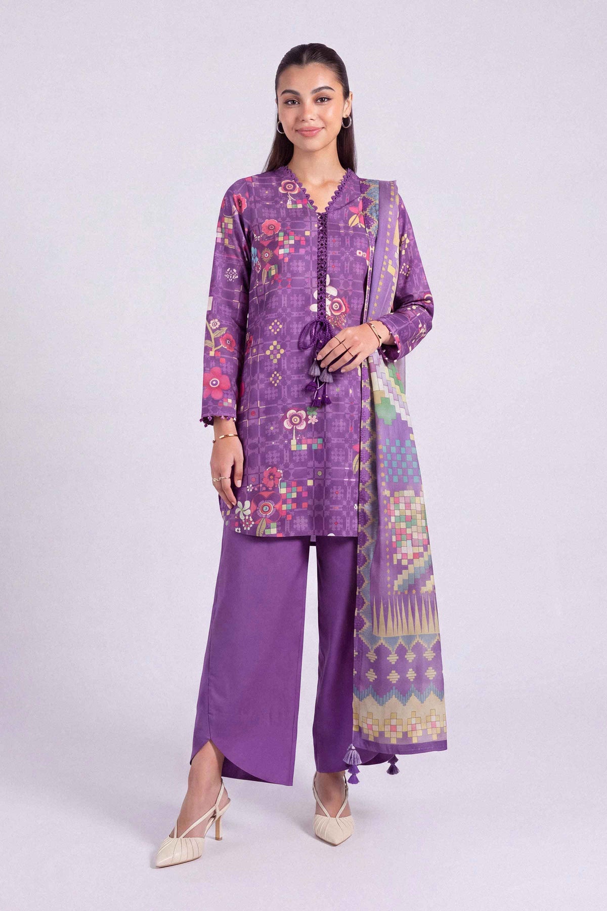 3 Piece - Digital Printed Suit - U3P-NISHA26WV1-12 for Women - Unstitched Collection | Nishat | Shop Online