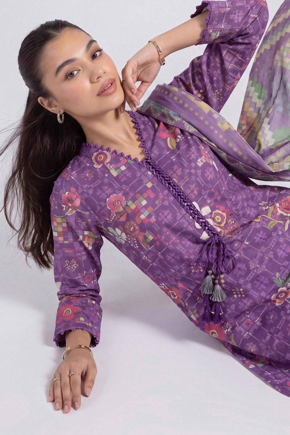 3 Piece - Digital Printed Suit - U3P-NISHA26WV1-12 for Women - Unstitched Collection | Nishat | Shop Online