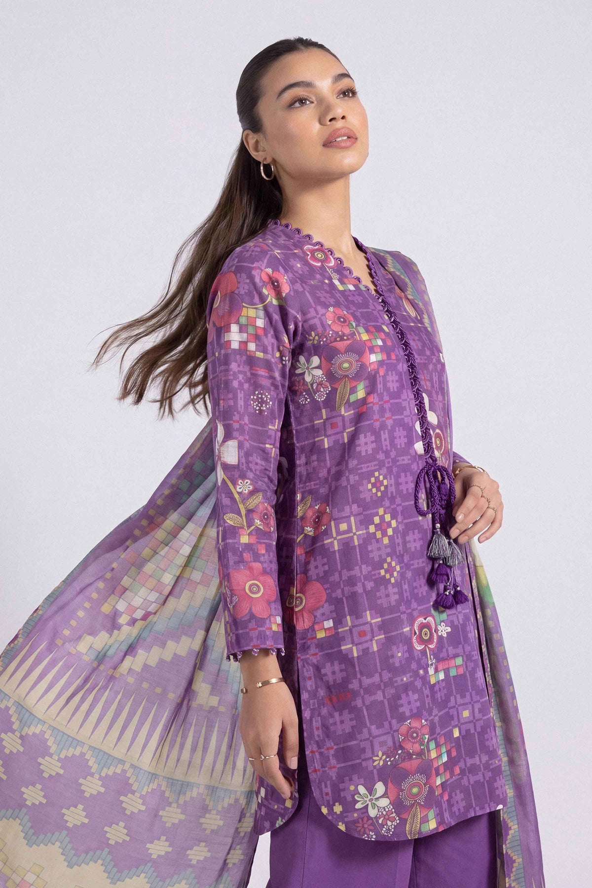 3 Piece - Digital Printed Suit - U3P-NISHA26WV1-12 for Women - Unstitched Collection | Nishat | Shop Online