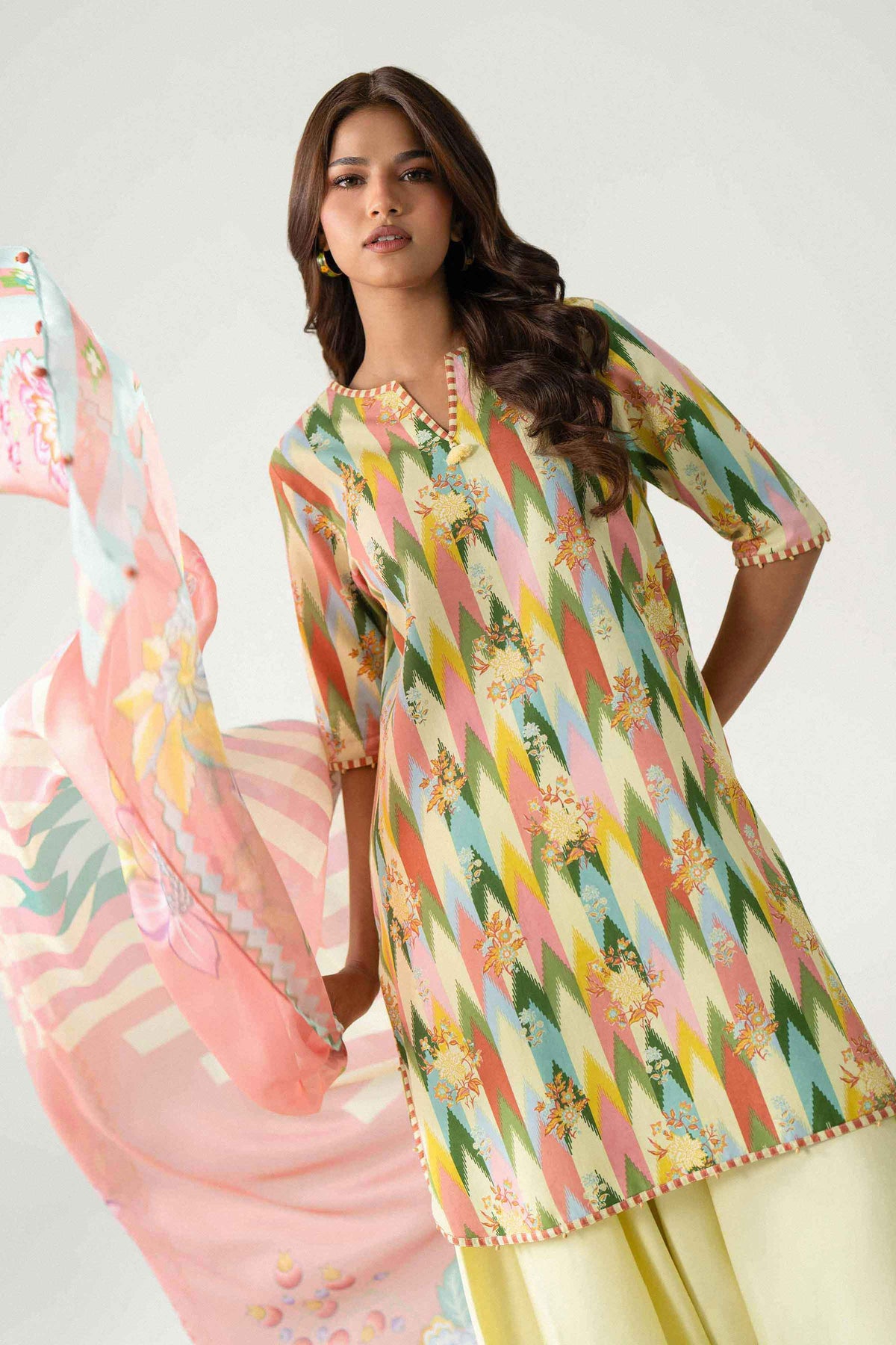 3 Piece - Digital Printed Suit - U3P-NISHA26WV1-13 for Women - Unstitched Collection | Nishat | Shop Online