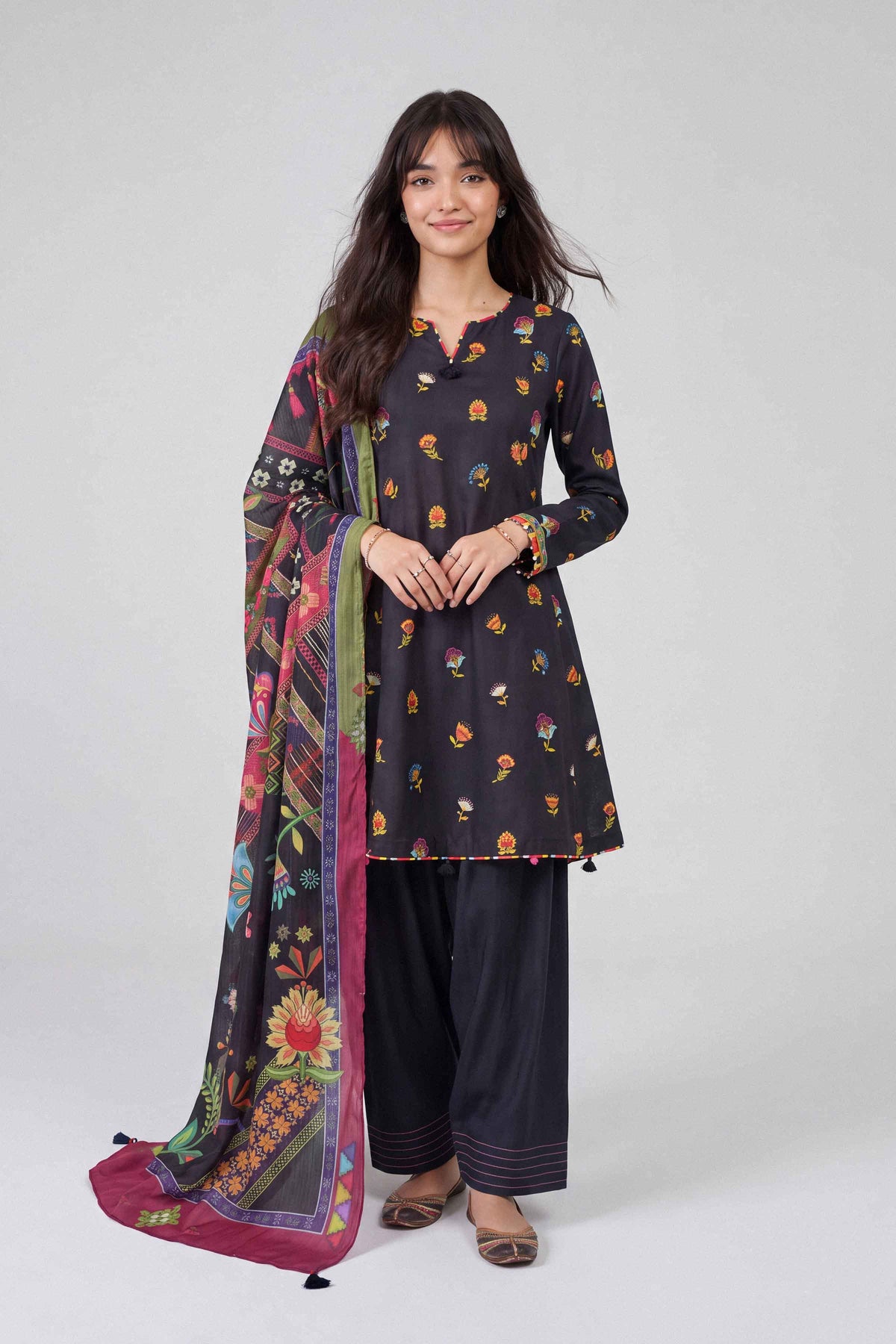 3 Piece - Digital Printed Suit - U3P-NISHA26WV1-14 for Women - Unstitched Collection | Nishat | Shop Online