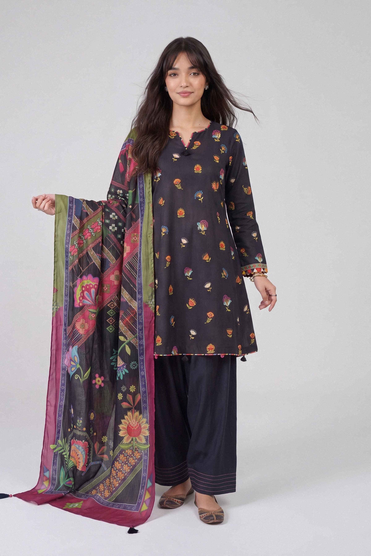 3 Piece - Digital Printed Suit - U3P-NISHA26WV1-14 for Women - Unstitched Collection | Nishat | Shop Online