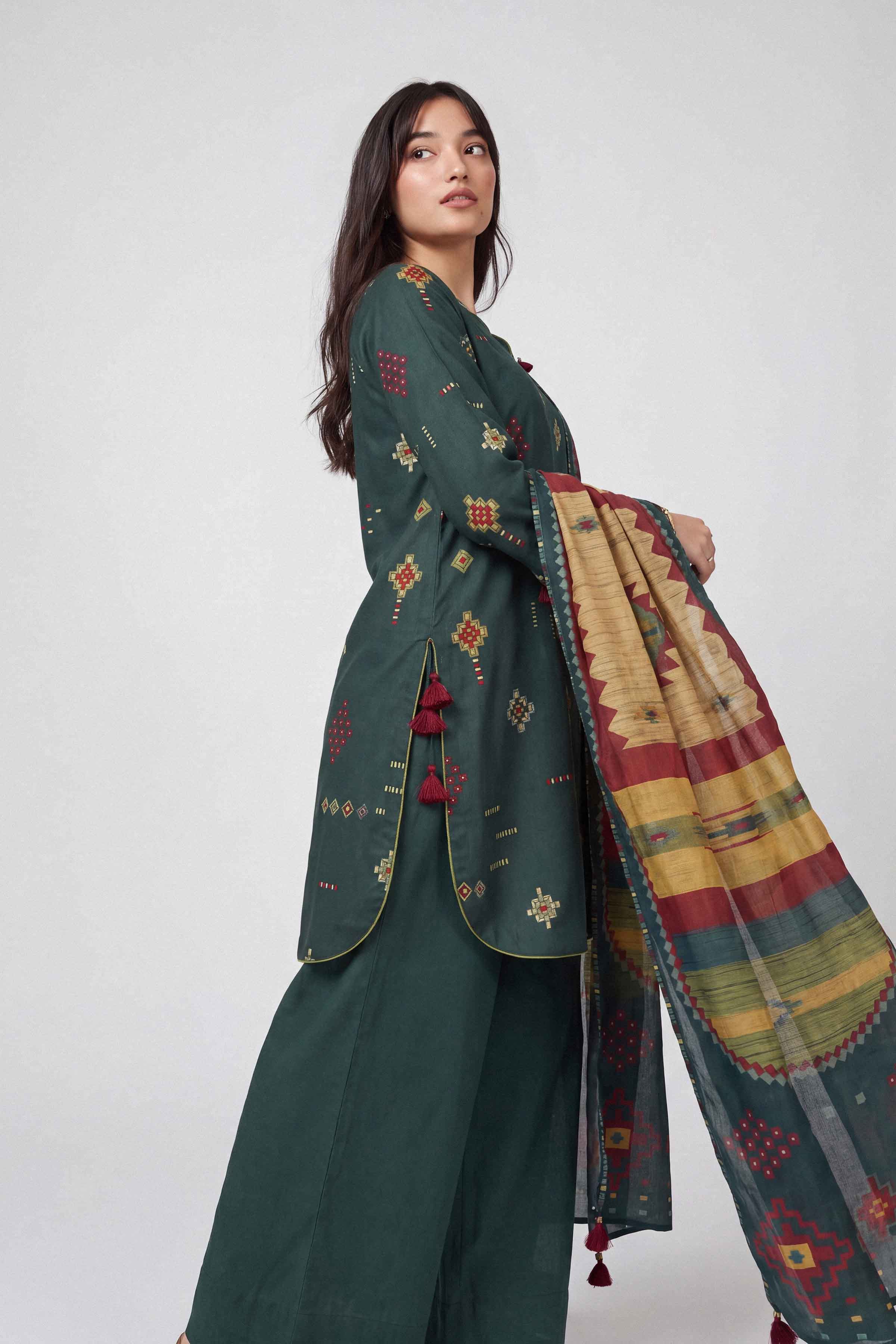 3 Piece - Digital Printed Suit - U3P-NISHA26WV1-15 for Women - Unstitched Collection | Nishat | Shop Online