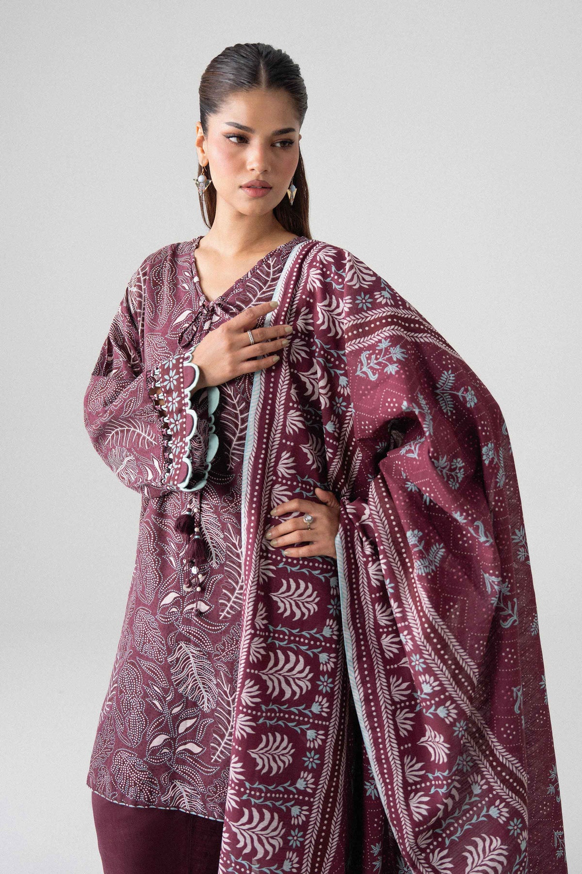 3 Piece - Printed Suit - U3P-NISHA26WV1-19 for Women - Unstitched Collection | Nishat | Shop Online