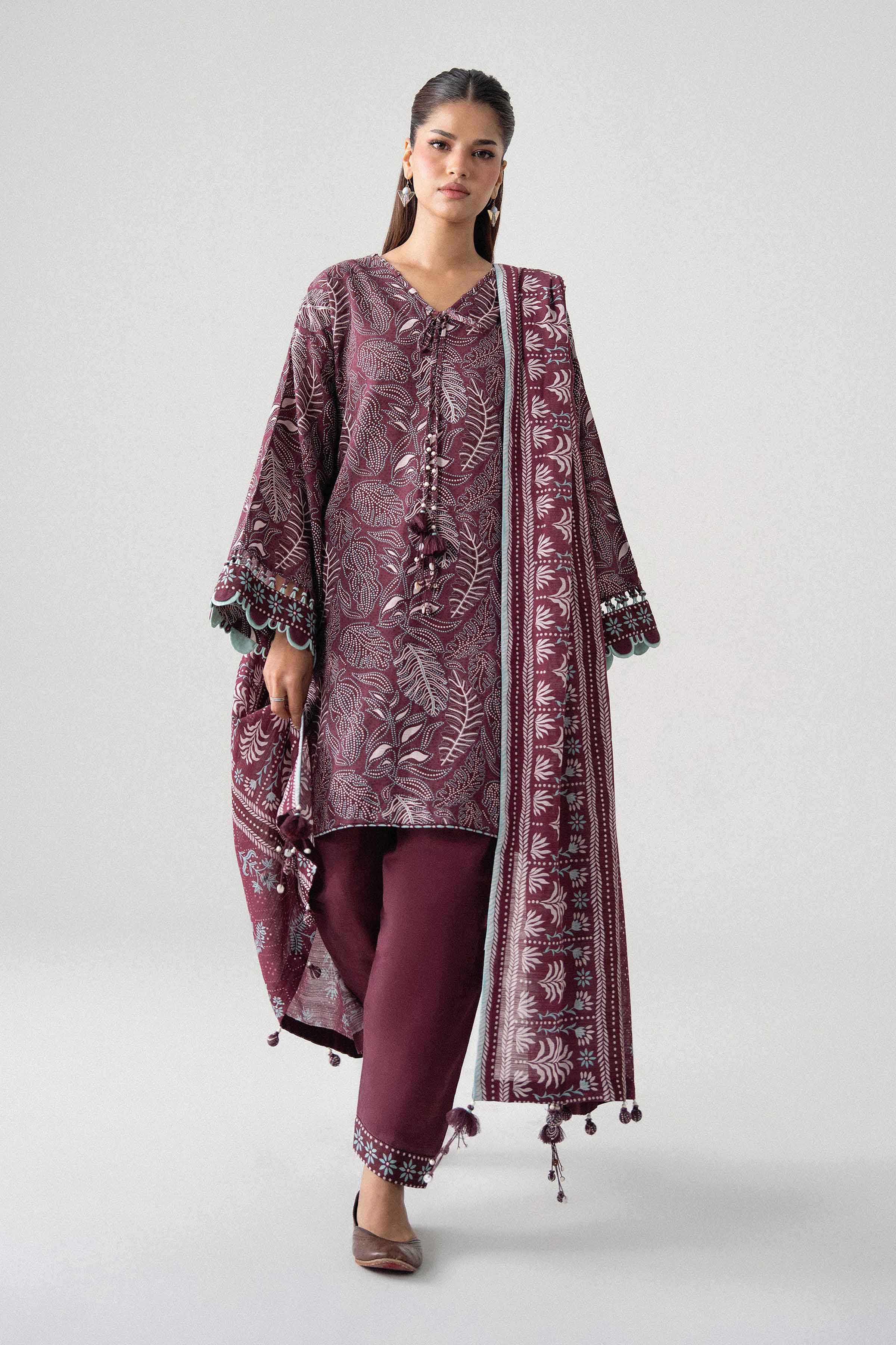 3 Piece - Printed Suit - U3P-NISHA26WV1-19 for Women - Unstitched Collection | Nishat | Shop Online