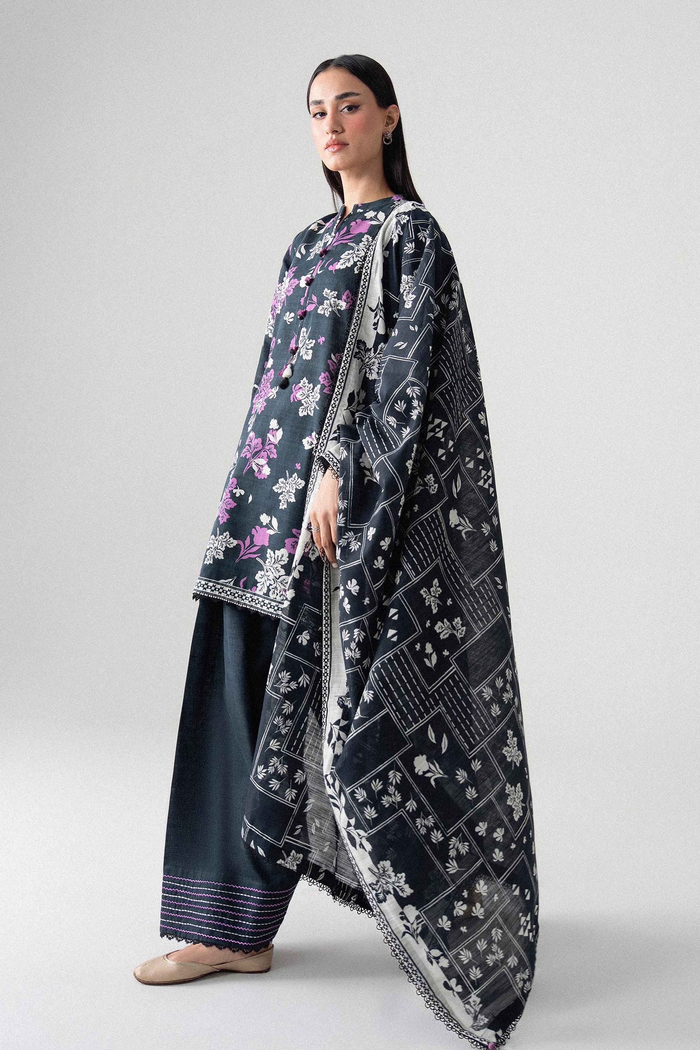 3 Piece - Printed Suit - U3P-NISHA26WV1-21 for Women - Unstitched Collection | Nishat | Shop Online