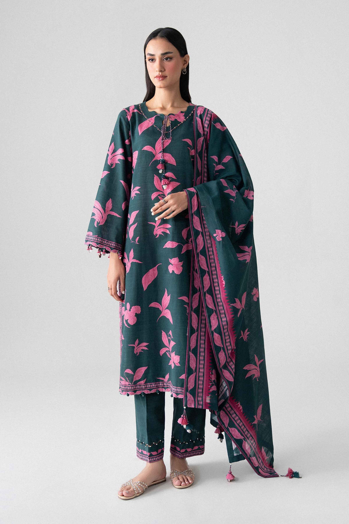 3 Piece - Printed Suit - U3P-NISHA26WV1-22 for Women - Unstitched Collection | Nishat | Shop Online