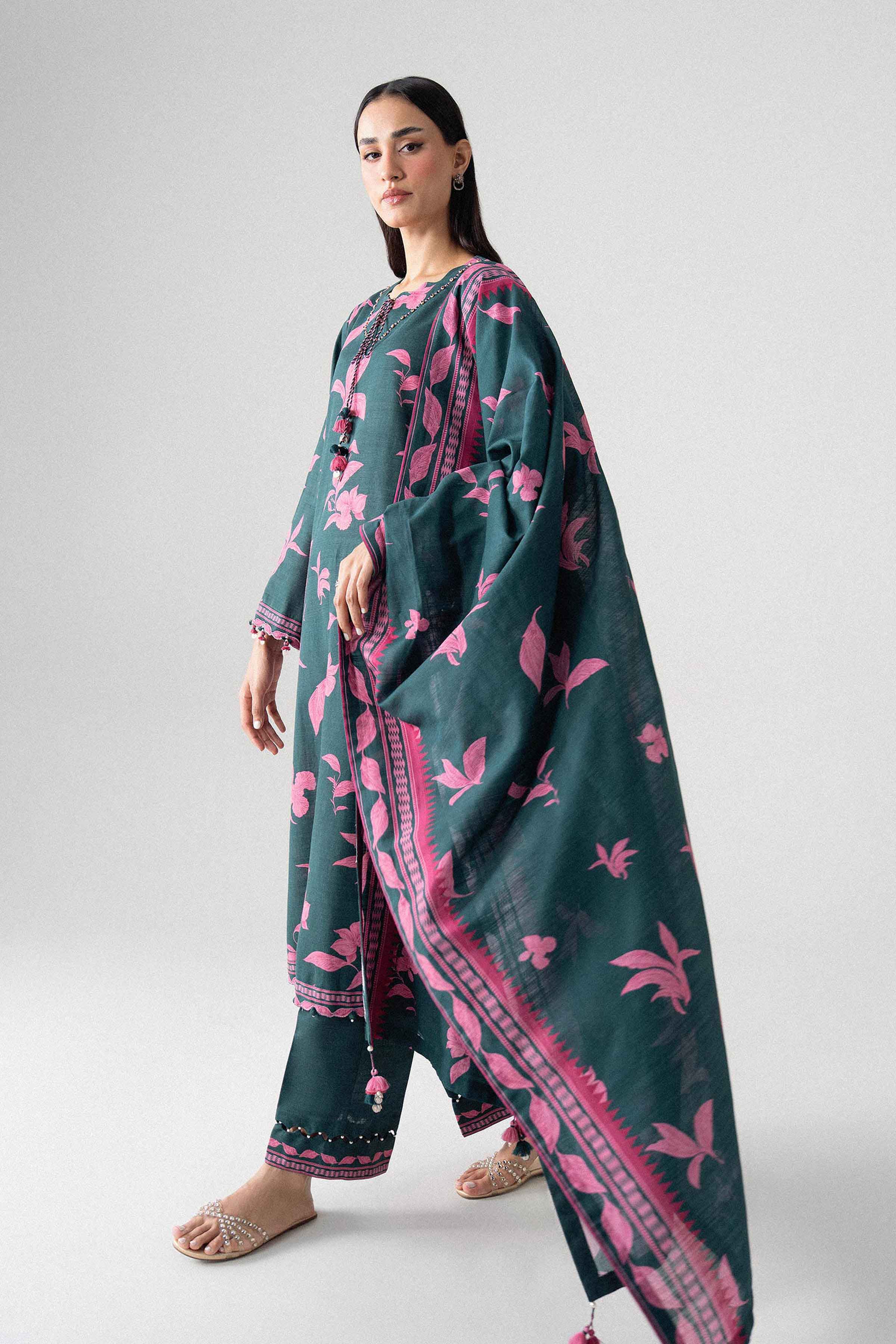 3 Piece - Printed Suit - U3P-NISHA26WV1-22 for Women - Unstitched Collection | Nishat | Shop Online