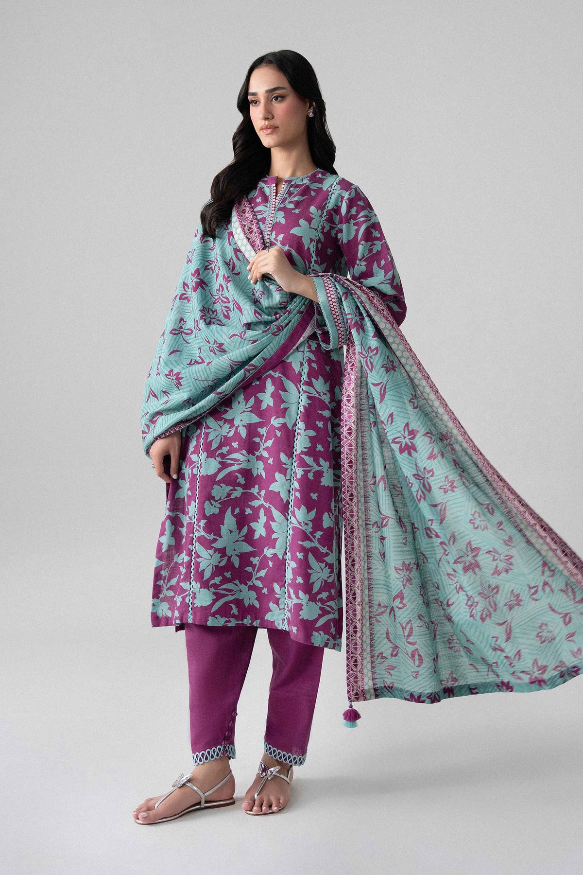 3 Piece - Printed Suit - U3P-NISHA26WV1-23 for Women - Unstitched Collection | Nishat | Shop Online