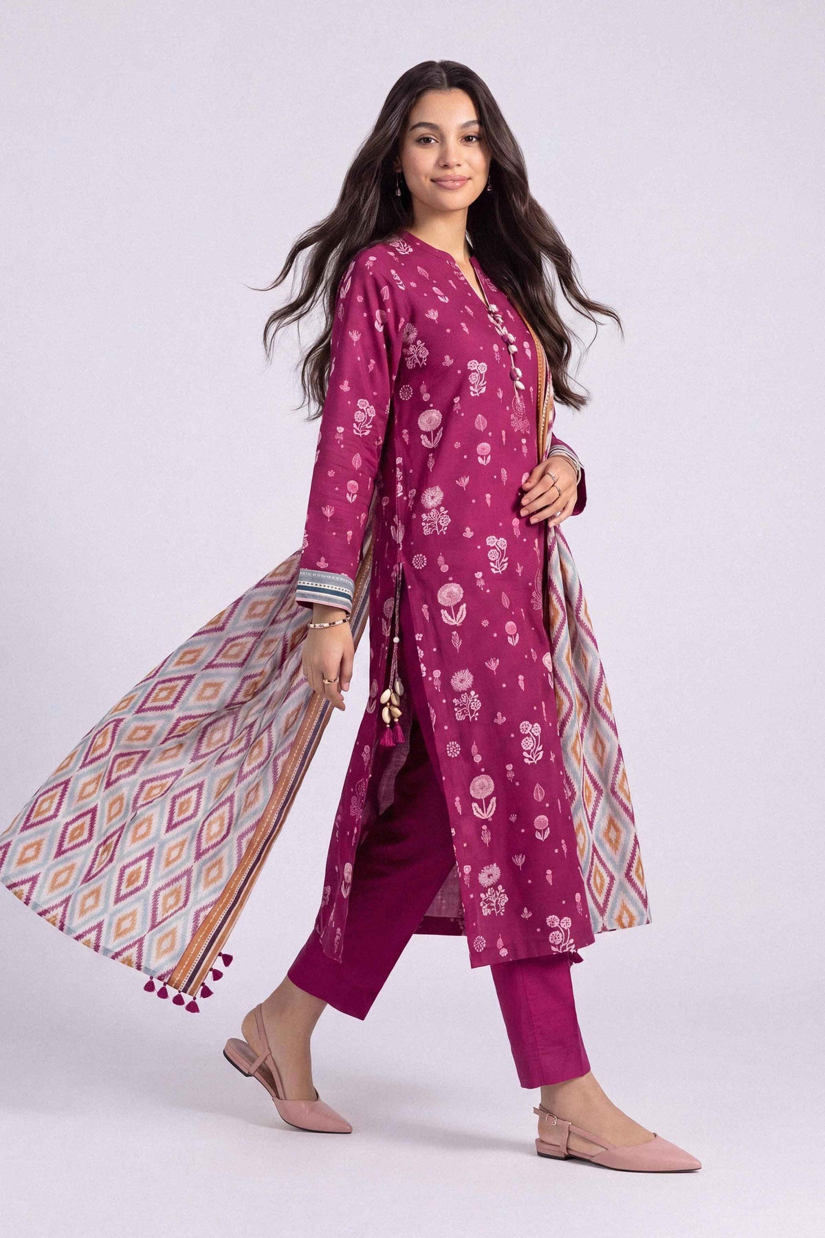 3 Piece - Printed Suit - U3P-NISHA26WV1-26 for Women - Unstitched Collection | Nishat | Shop Online