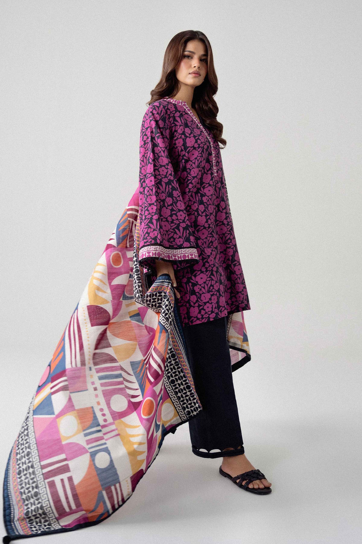 3 Piece - Printed Suit - U3P-NISHA26WV1-28 for Women - Unstitched Collection | Nishat | Shop Online
