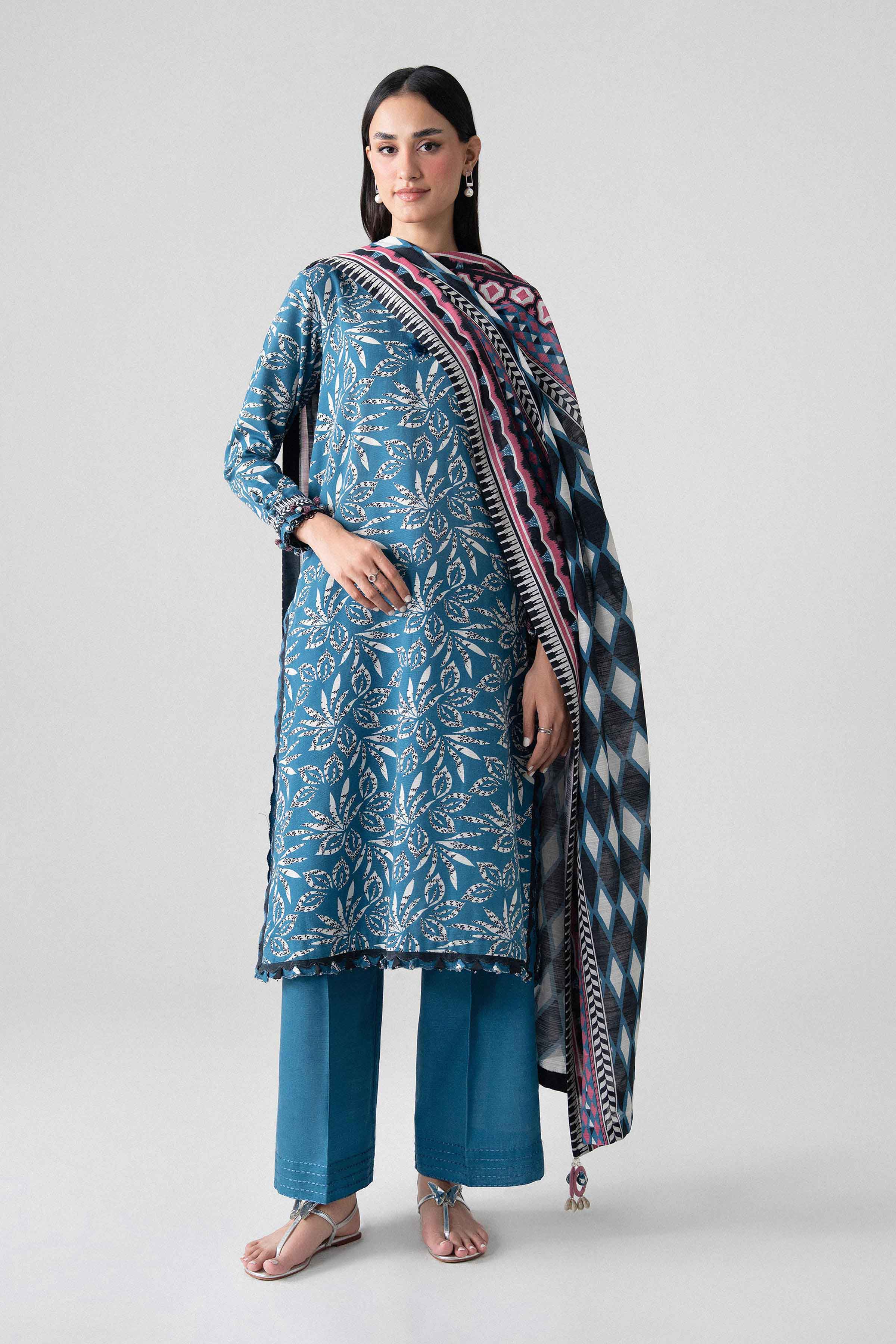 3 Piece - Printed Suit - U3P-NISHA26WV1-30 for Women - Unstitched Collection | Nishat | Shop Online