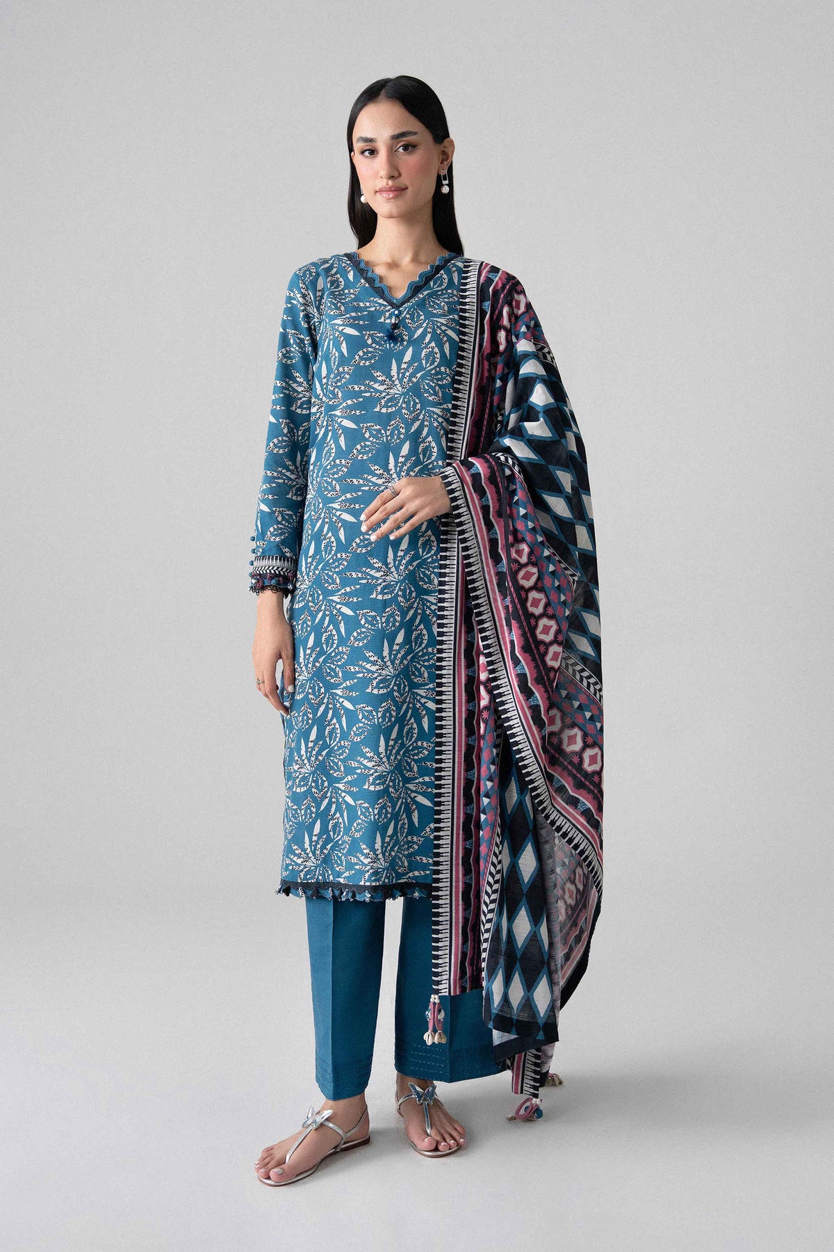3 Piece - Printed Suit - U3P-NISHA26WV1-30 for Women - Unstitched Collection | Nishat | Shop Online