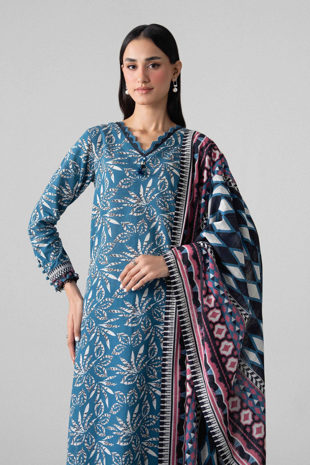 3 Piece - Printed Suit - U3P-NISHA26WV1-30 for Women - Unstitched Collection | Nishat | Shop Online