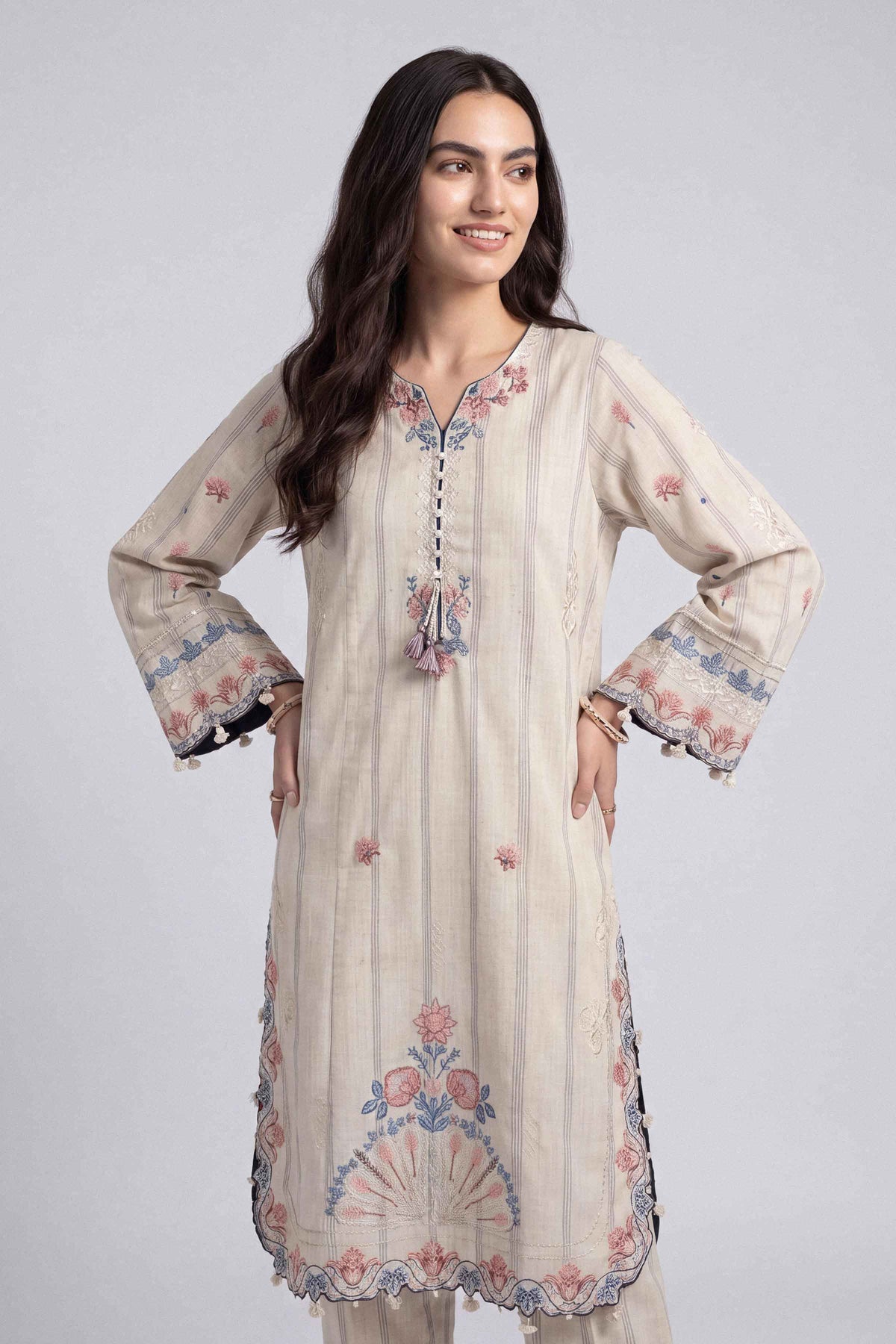 2 Piece - Embroidered Suit - U3P-NISHA26WV1-33