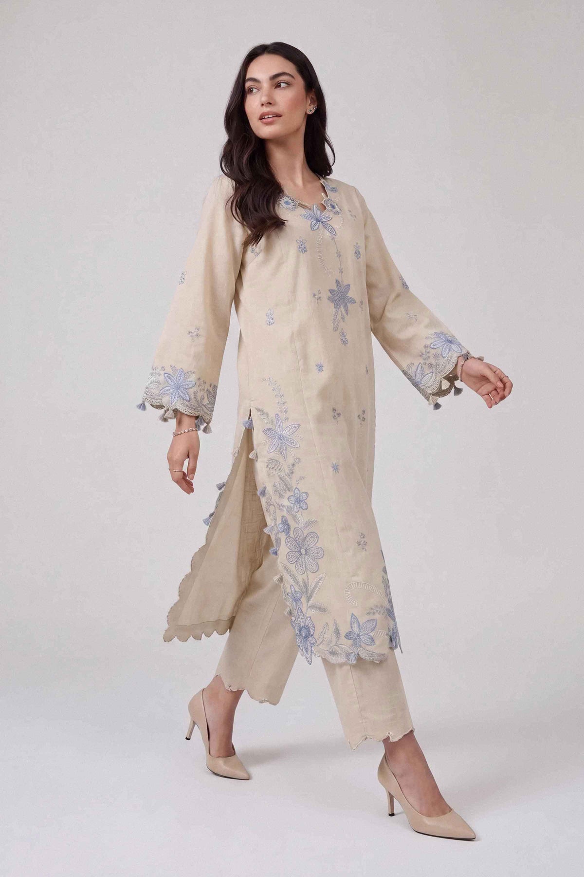 2 Piece - Embroidered Suit - U3P-NISHA26WV1-34