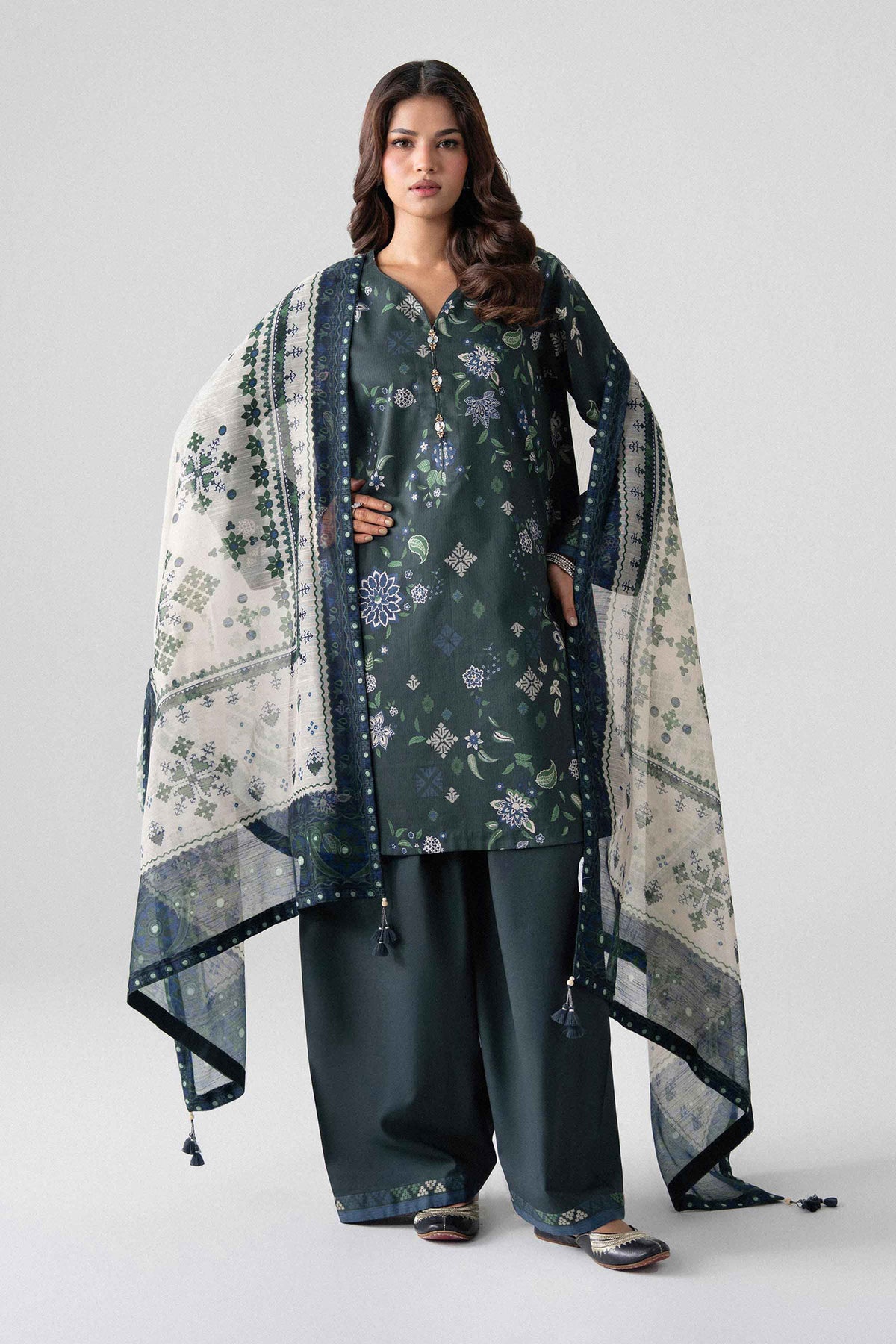 3 Piece - Digital Printed Suit - U3P-NISHA26WV1-39 for Women - Unstitched Collection | Nishat | Shop Online