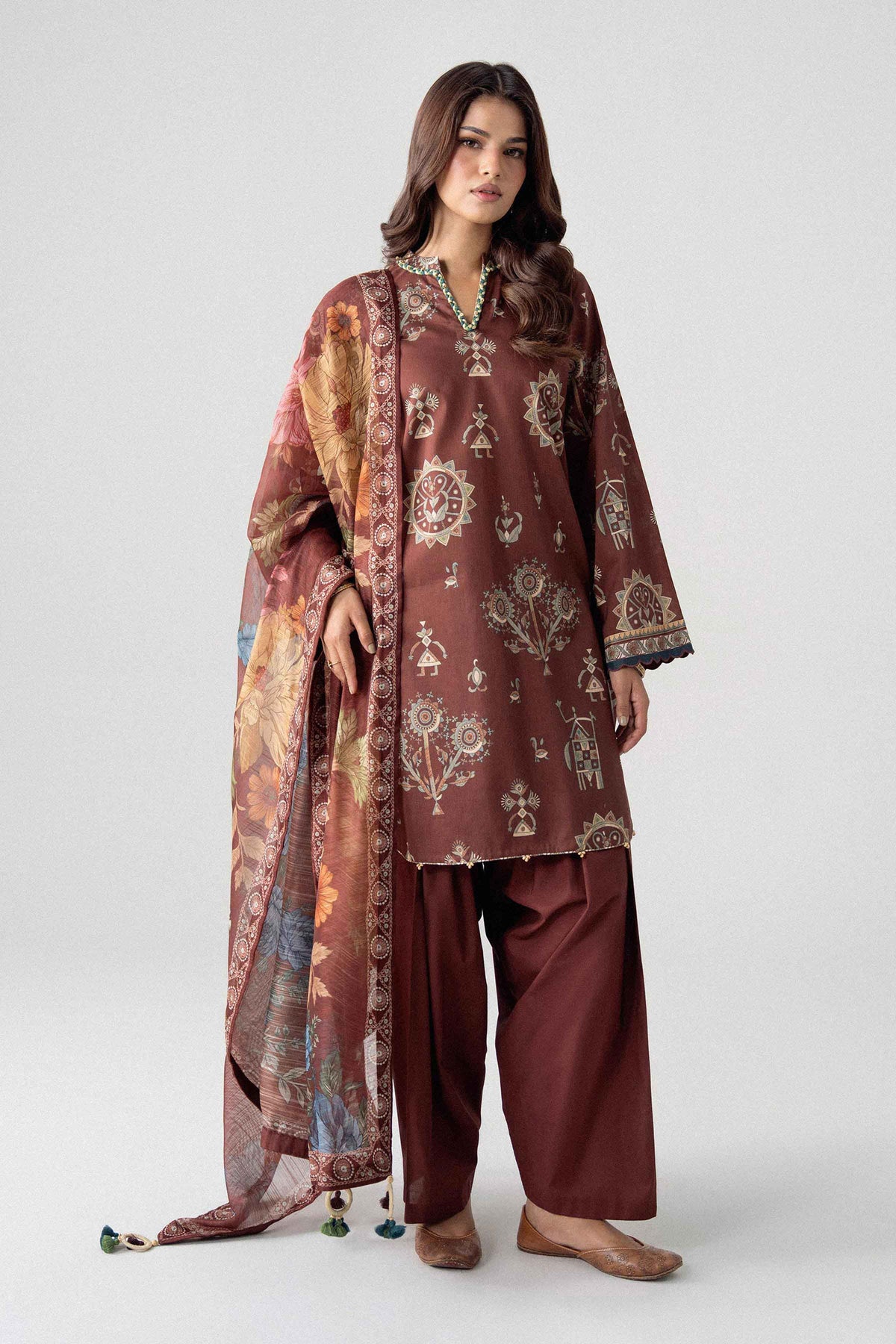 3 Piece - Digital Printed Suit - U3P-NISHA26WV1-42 for Women - Unstitched Collection | Nishat | Shop Online