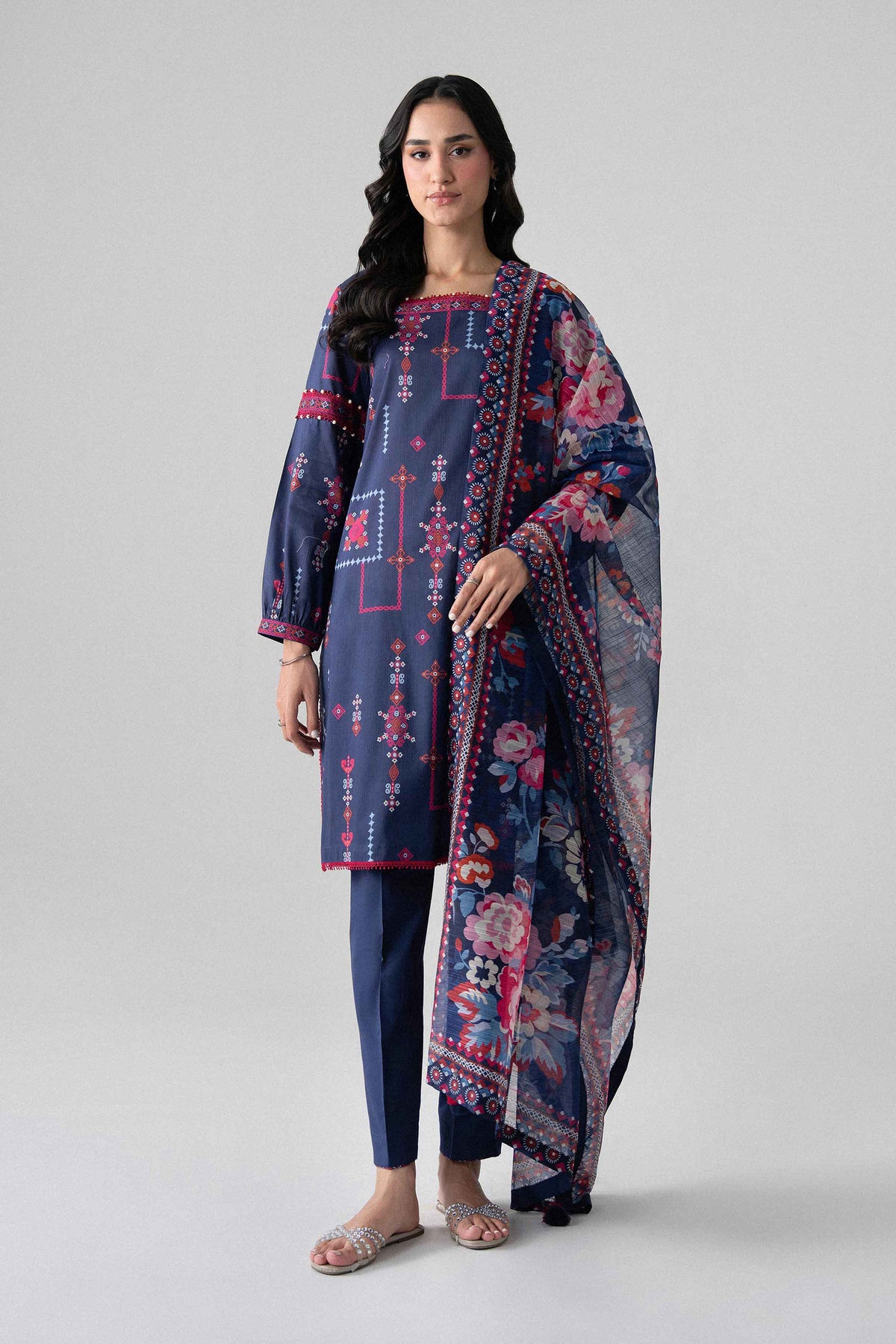 3 Piece - Digital Printed Suit - U3P-NISHA26WV1-44 for Women - Unstitched Collection | Nishat | Shop Online
