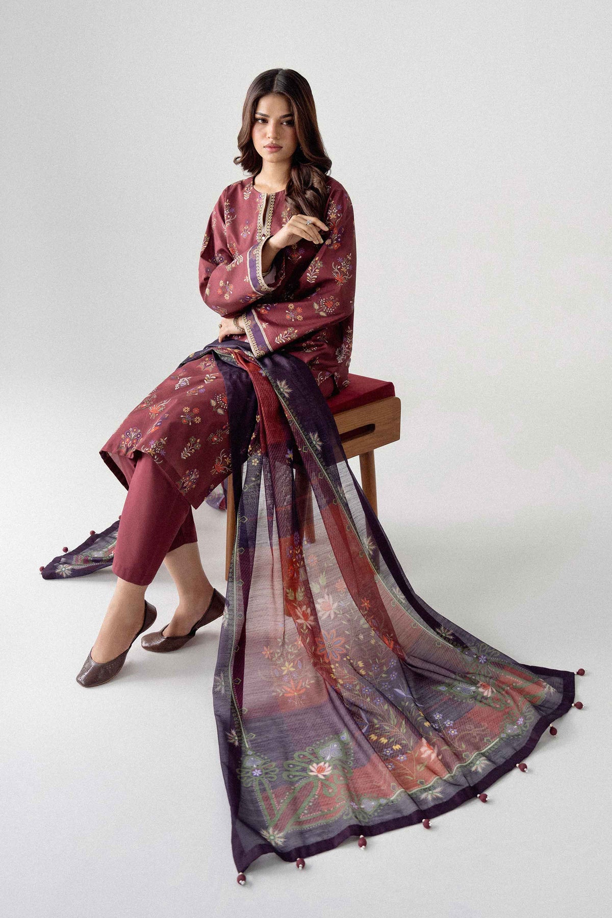 3 Piece - Digital Printed Suit - U3P-NISHA26WV1-47 for Women - Unstitched Collection | Nishat | Shop Online