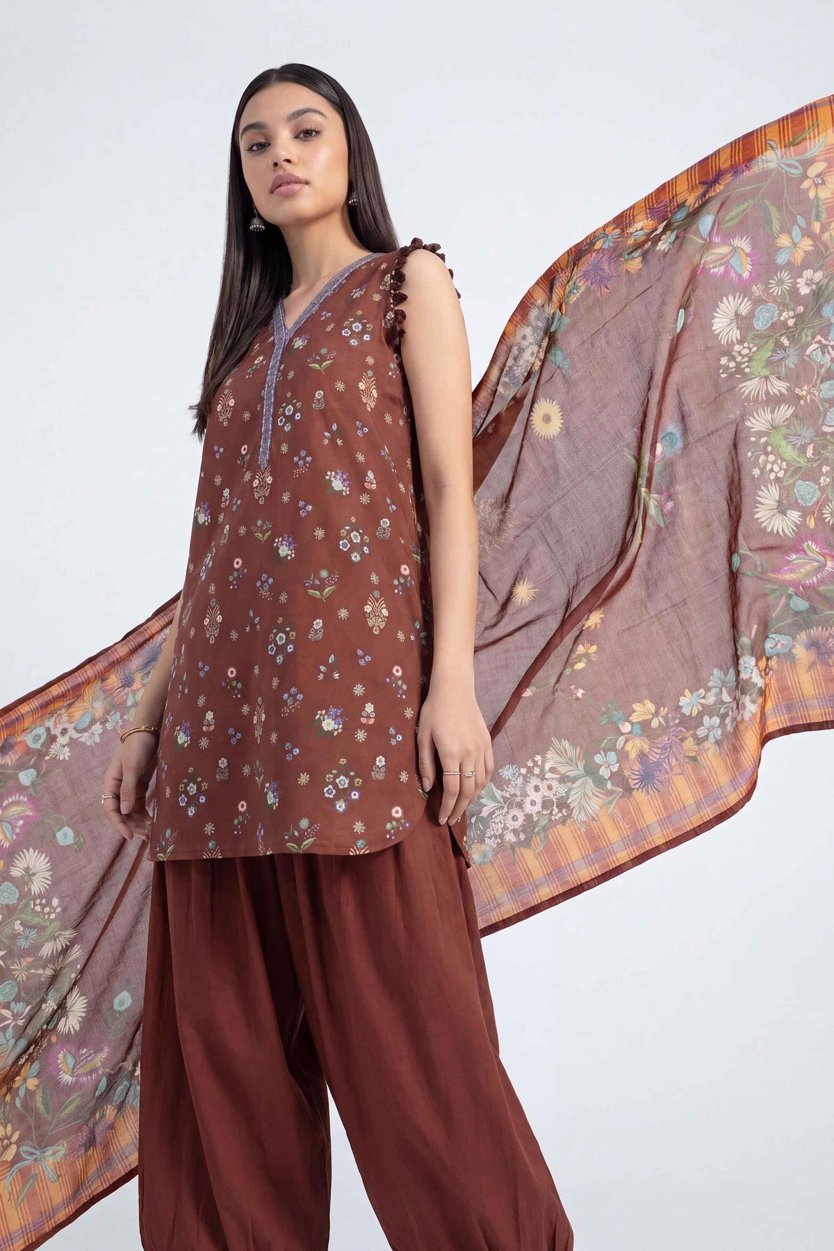 3 Piece - Digital Printed Suit - U3P-NISHA26WV1-48 for Women - Unstitched Collection | Nishat | Shop Online