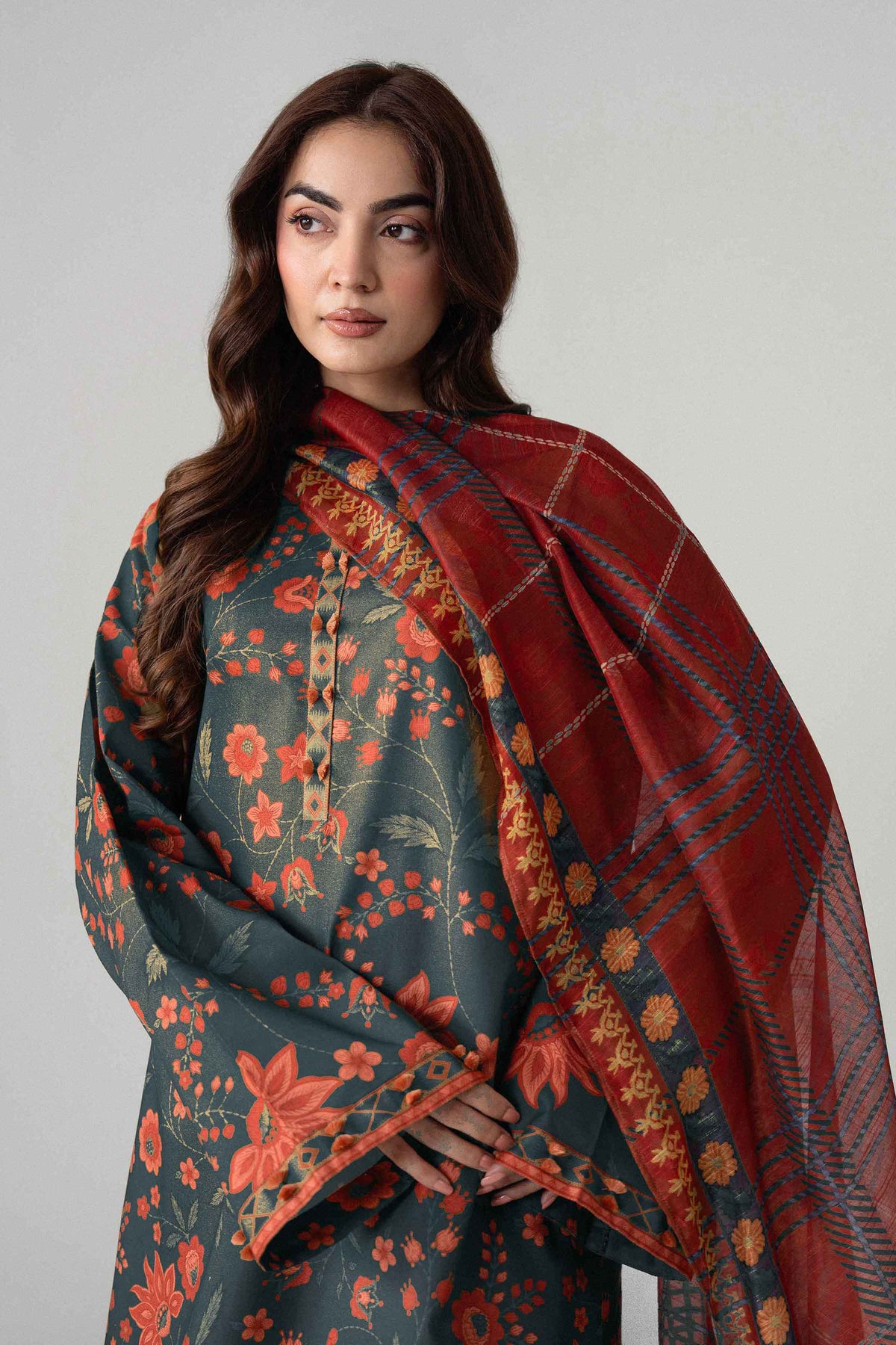 3 Piece - Digital Printed Suit - U3P-NISHA26WV1-49 for Women - Unstitched Collection | Nishat | Shop Online