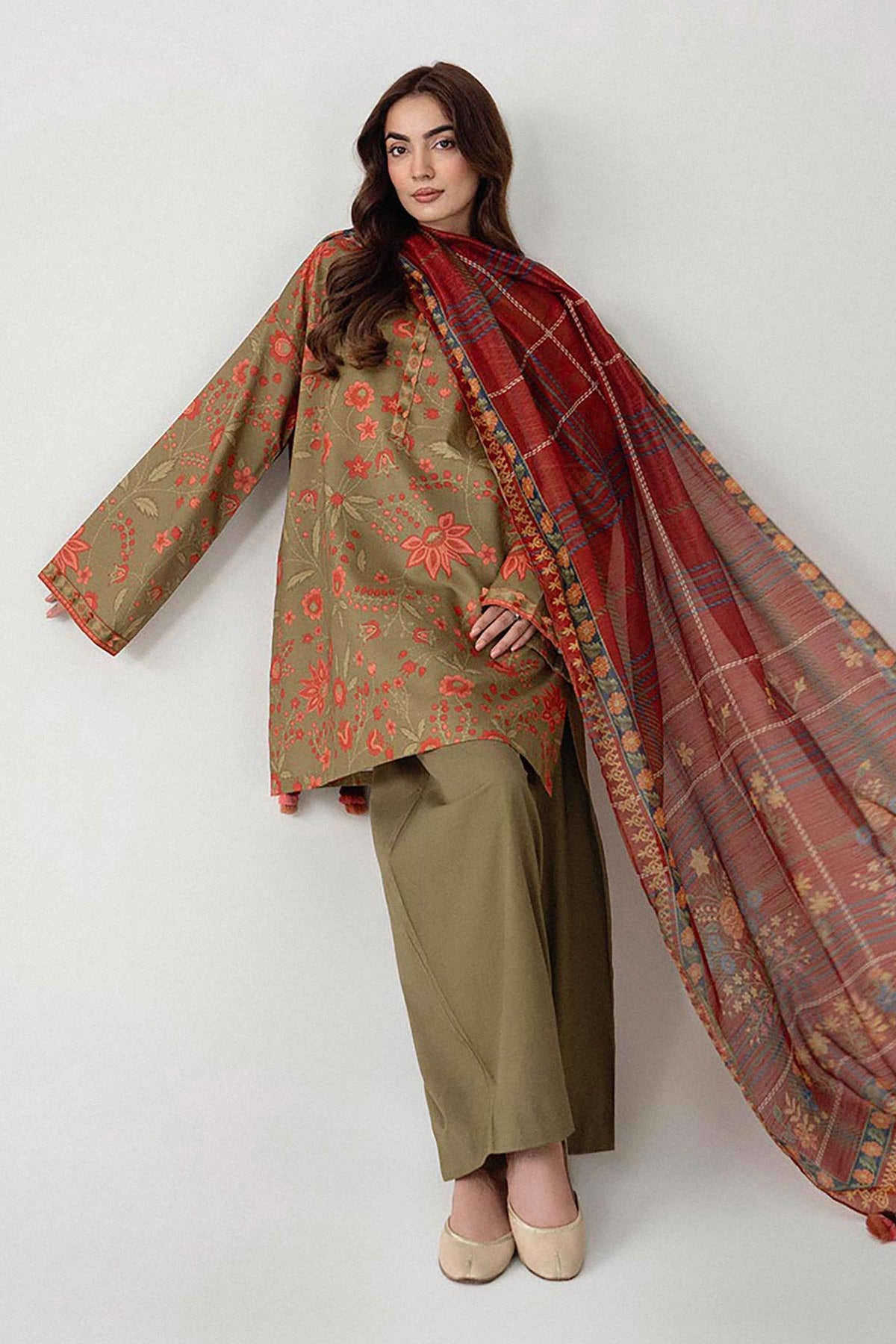 3 Piece - Digital Printed Suit - U3P-NISHA26WV1-49 for Women - Unstitched Collection | Nishat | Shop Online