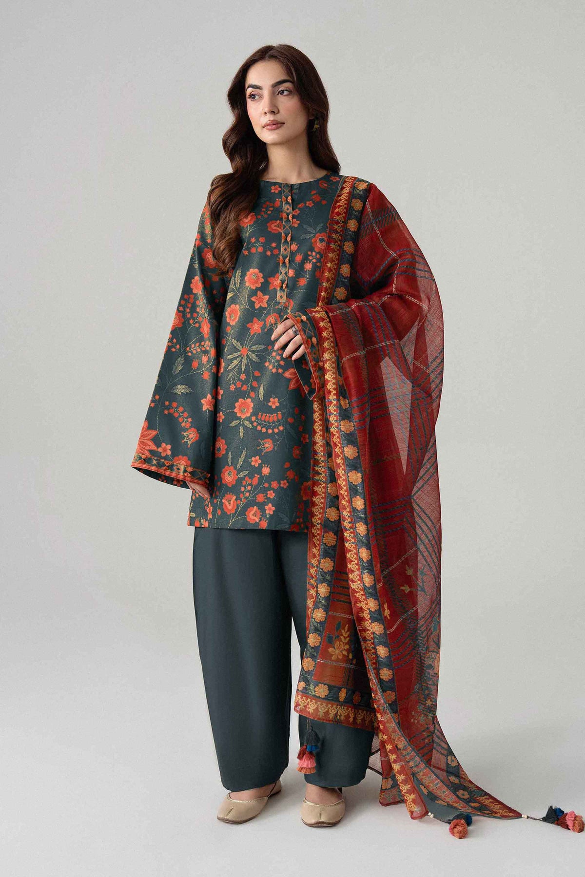 3 Piece - Digital Printed Suit - U3P-NISHA26WV1-49 for Women - Unstitched Collection | Nishat | Shop Online