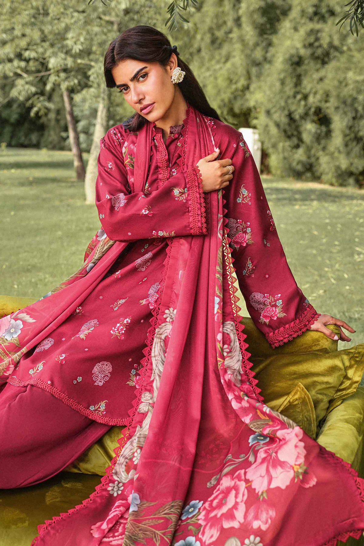 3 Piece - Digital Printed Suit - U3P-NISHA26WV1-5 for Women - Unstitched Collection | Nishat | Shop Online