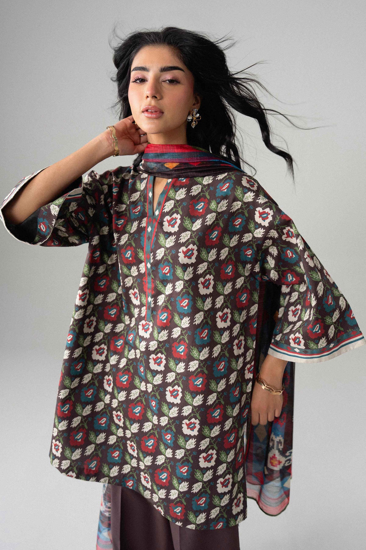 3 Piece - Digital Printed Suit - U3P-NISHA26WV1-53 for Women - Unstitched Collection | Nishat | Shop Online