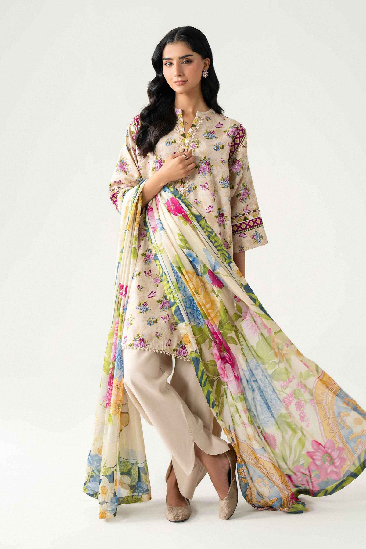 3 Piece - Digital Printed Suit - U3P-NISHA26WV1-6 for Women - Unstitched Collection | Nishat | Shop Online