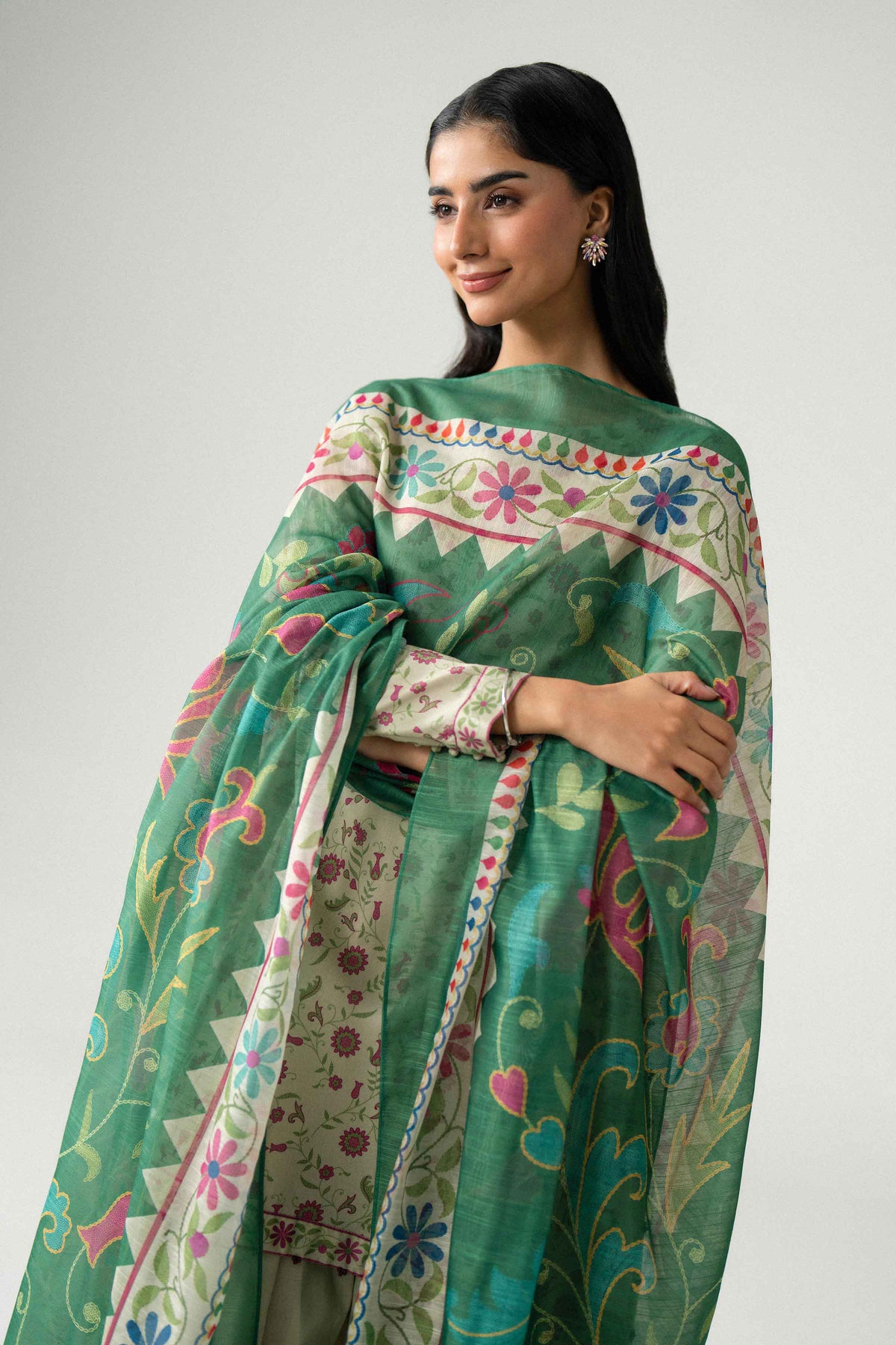 3 Piece - Digital Printed Suit - U3P-NISHA26WV1-60 for Women - Unstitched Collection | Nishat | Shop Online