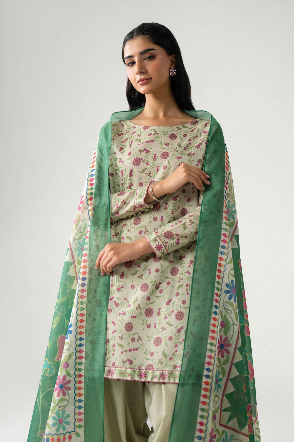 3 Piece - Digital Printed Suit - U3P-NISHA26WV1-60 for Women - Unstitched Collection | Nishat | Shop Online